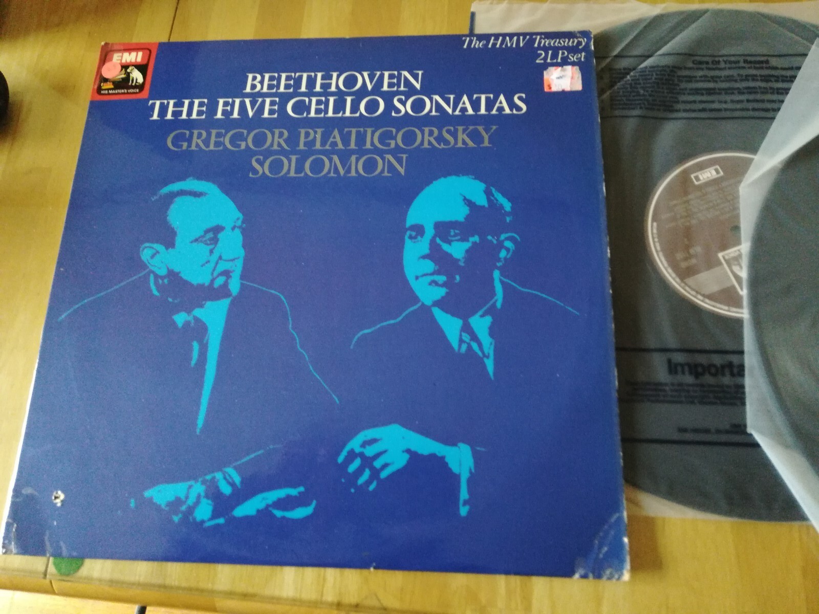 PIATIGORSKY & SOLOMON – BEETHOVEN – CELLO SONATAS – EMI – RLS 731 – 2 LP NM