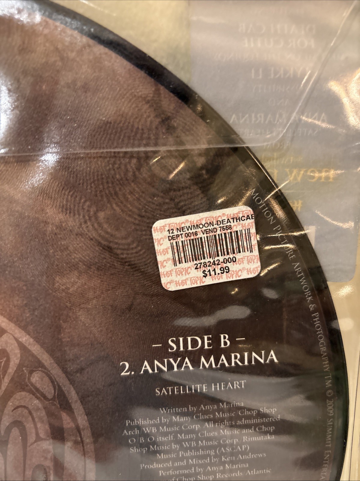Twilight Saga New Moon Soundtrack Picture Vinyl Hot Topic Exclusive New/Sealed