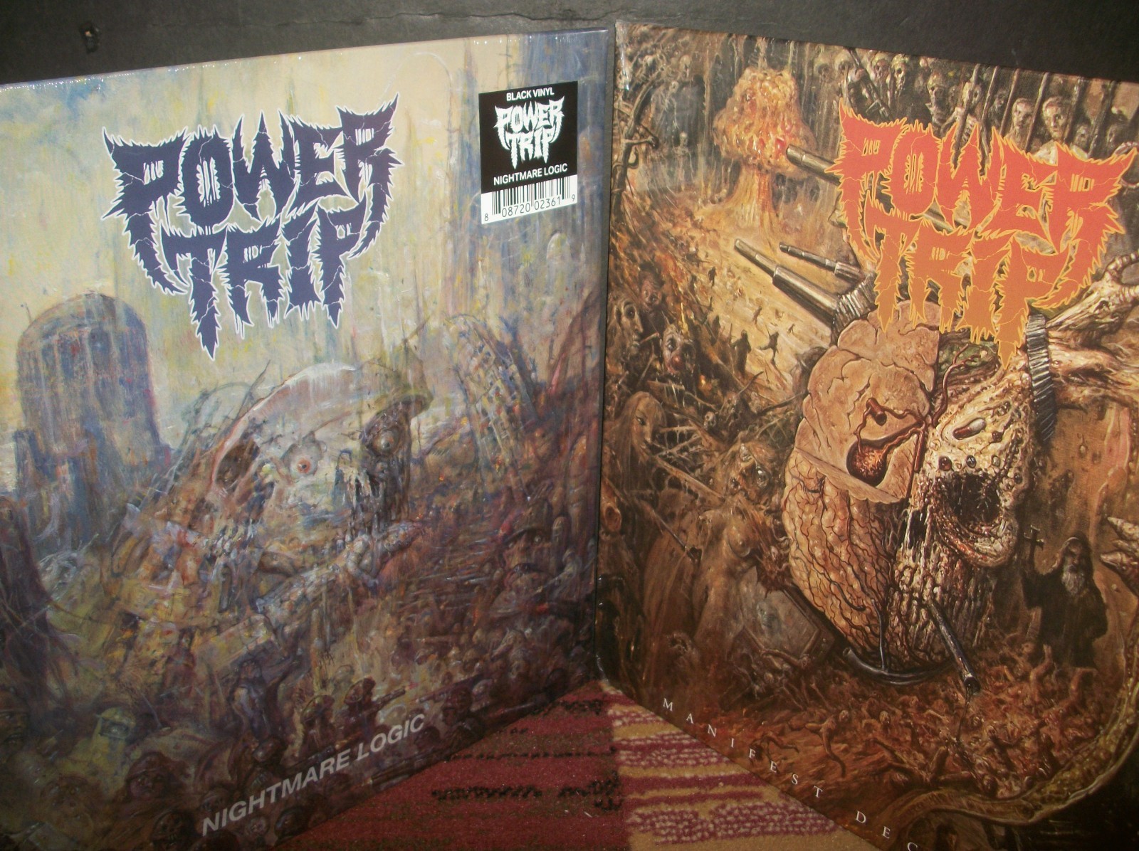 Lot 2 POWER TRIP LPs – Nightmare Logic / Manifest Decimation – New SEALED vinyl