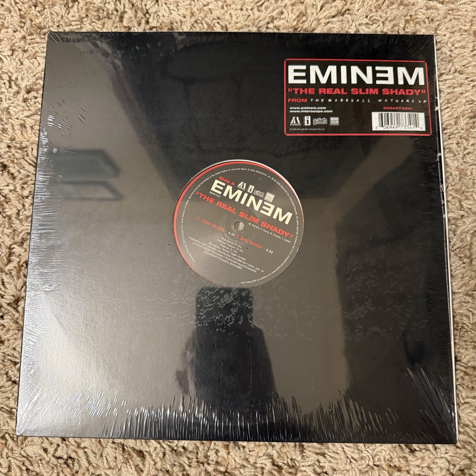 SEALED EMINEM – The Real Slim Shady (Vinyl) Single (2000) – Free Shipping