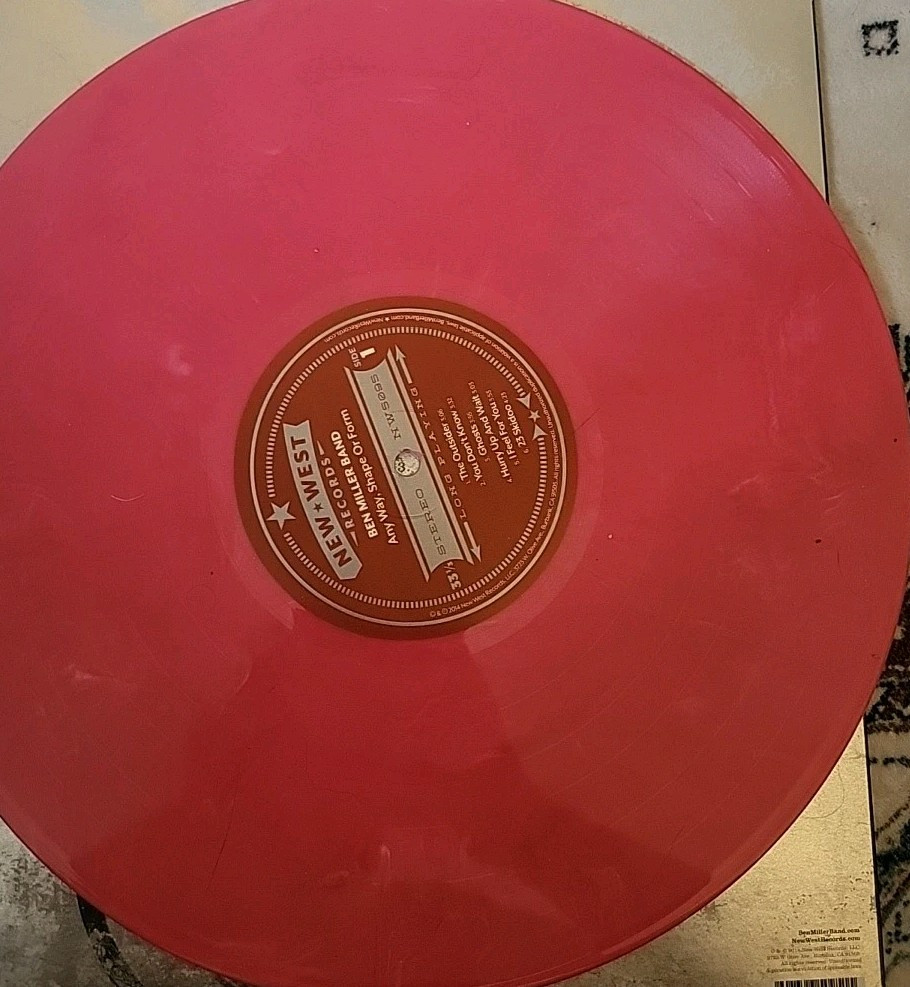 Rare Pink Marble Vinyl–BEN MILLER BAND–ANY WAY, SHAPE OR FORM -2014-LP Record