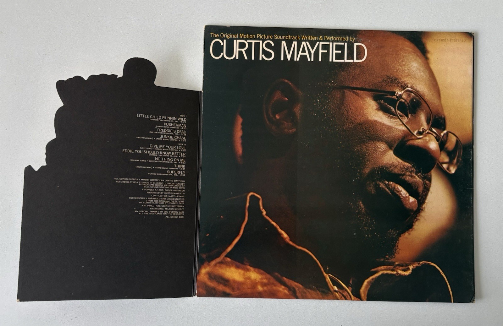 Curtis Mayfield – Superfly Soundtrack 1972 1st Curtom CRS-8014 Die-cut Vinyl LP
