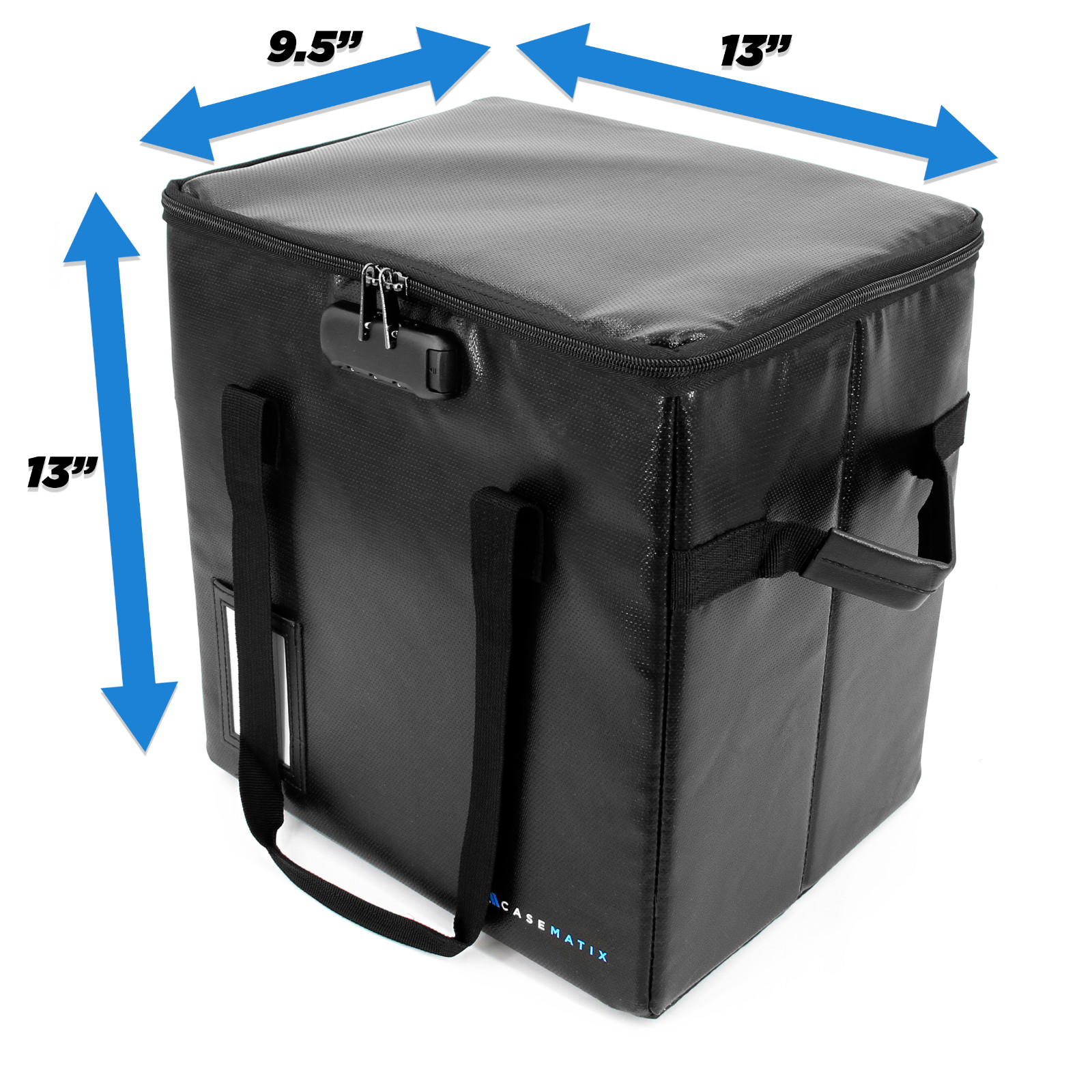 CM Vinyl Record Case Fits 40 Records – Vinyl Storage Case with Lock and Divider