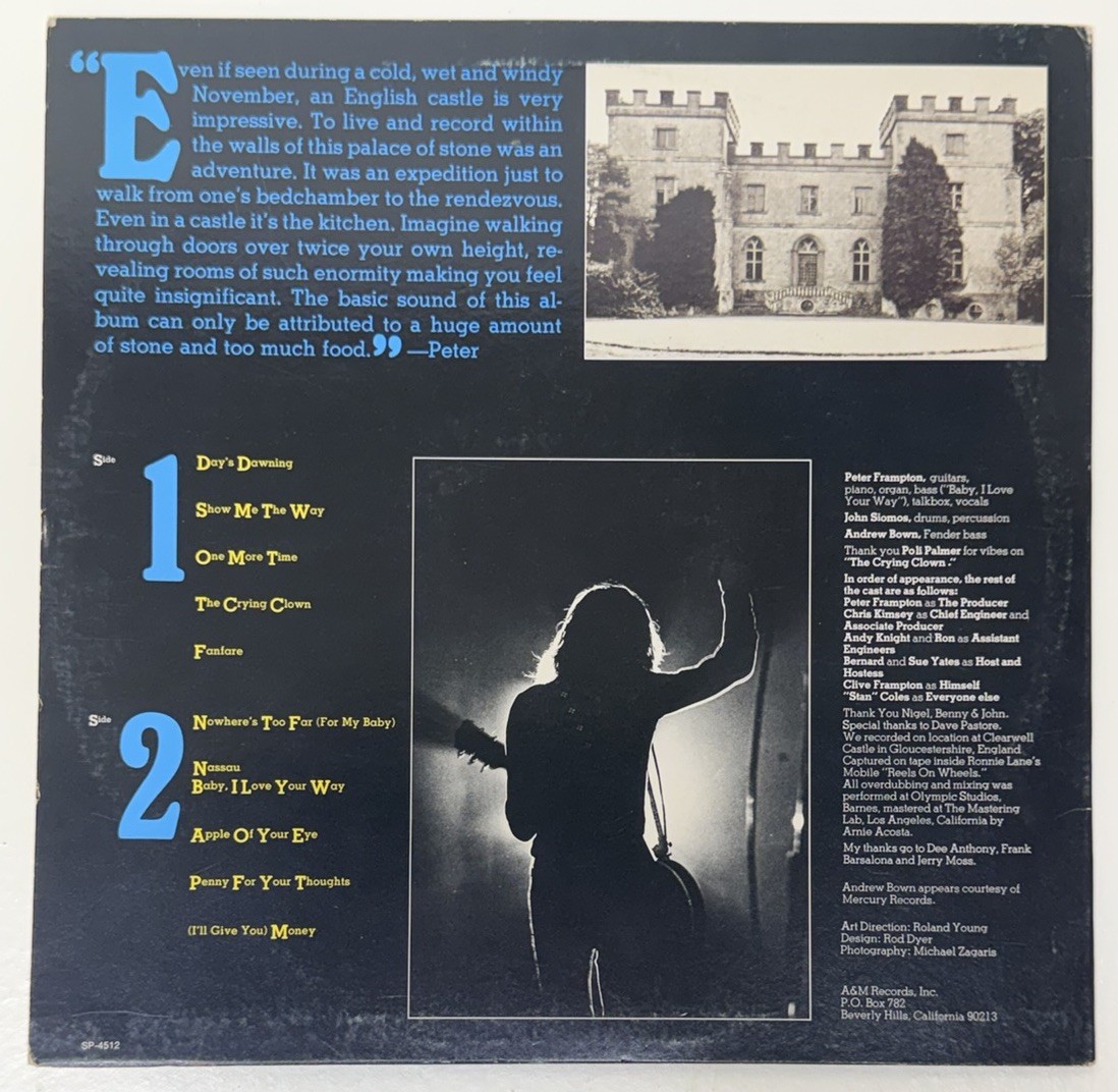 Peter Frampton Frampton LP TML-M Monarch MR A&M SP-4512 VG+ Insert