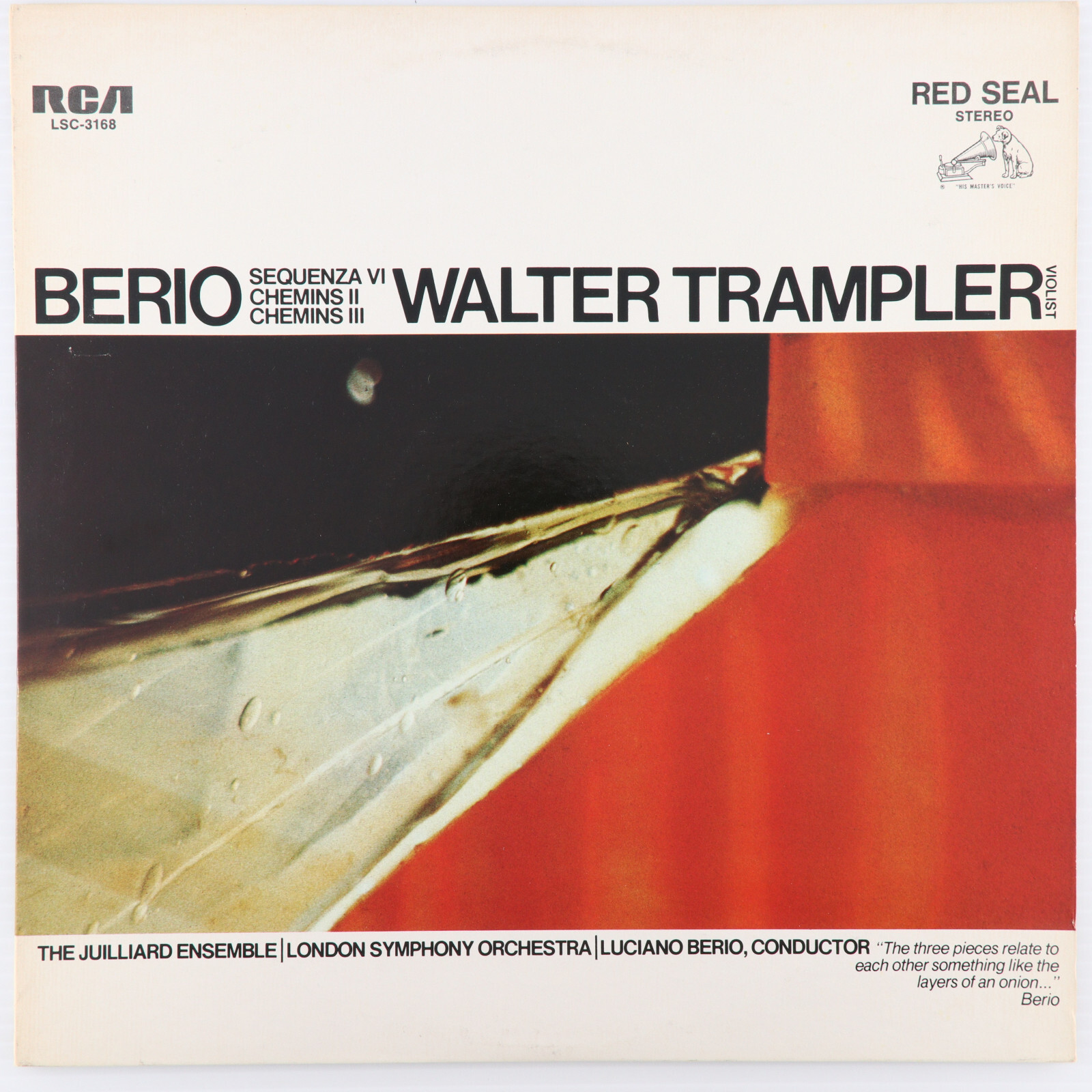 Berio, Walter Trampler – Sequenza VI/Chemins II/Chemins III – 1970 – LP LSC-3168