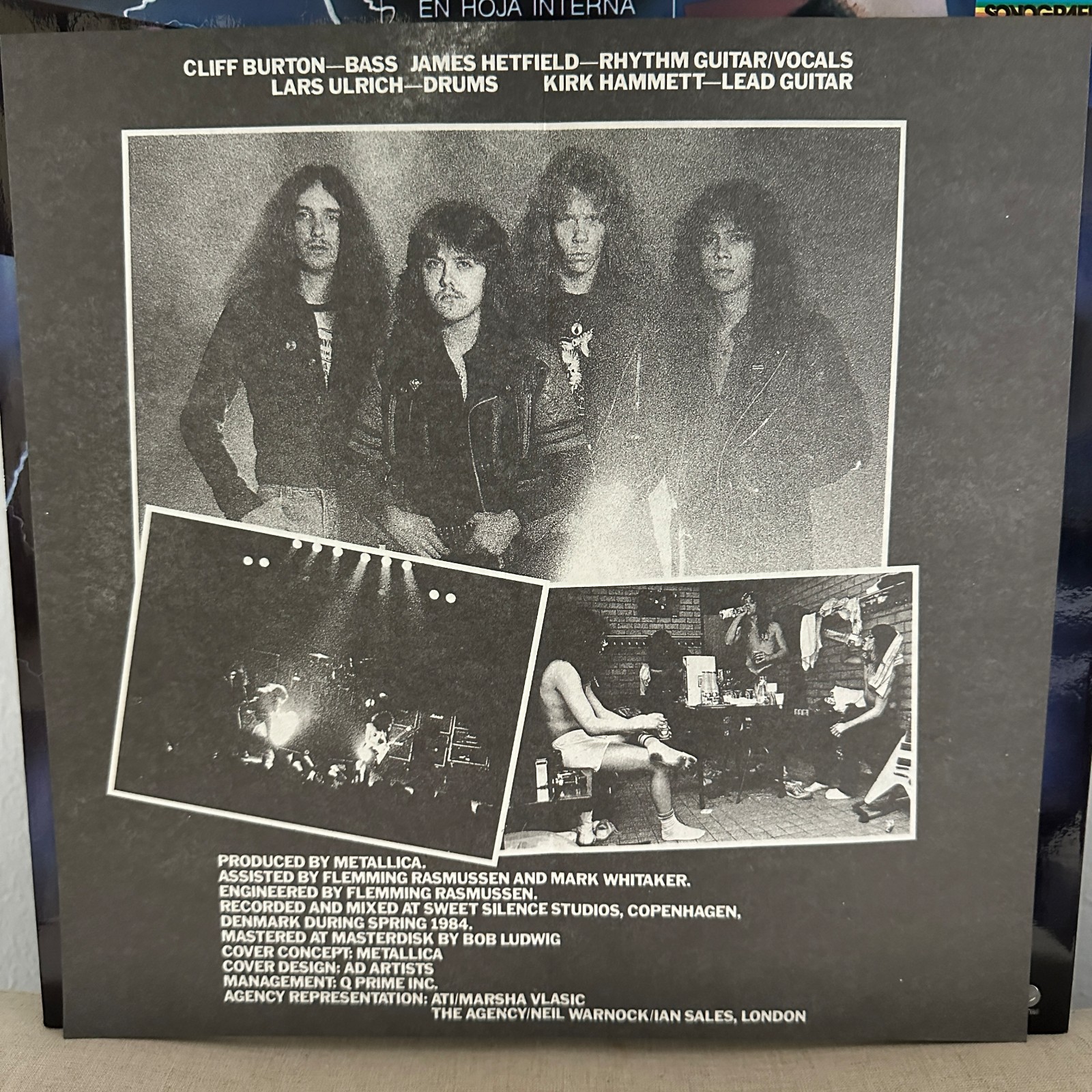 Metallica Ride The Lightning LP Venezuela 1991 Vertigo Sonografica NM/NM