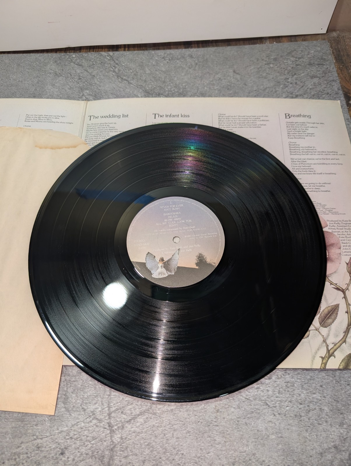 LP KATE BUSH “NEVER FOR EVER” 1980 HARVEST STAO-6476 ORIGINAL CANADA PRESS