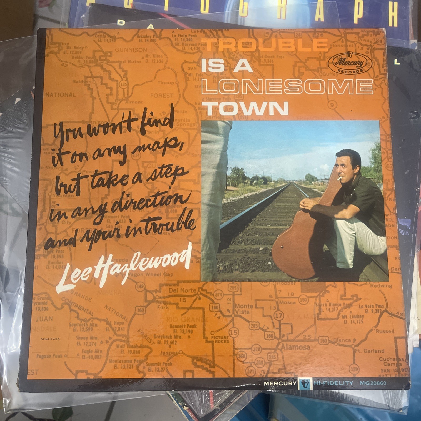 LEE HAZLEWOOD Trouble Is A Lonesome Town MERCURY LP Mono