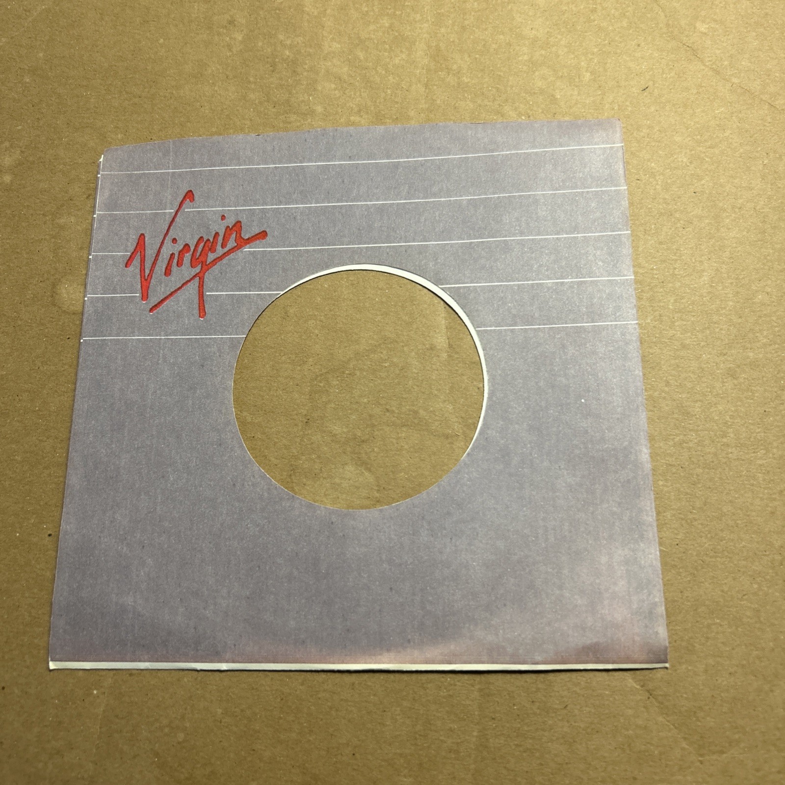 1 Company Sleeve Only Red Virgin 45 add ship .10 cents