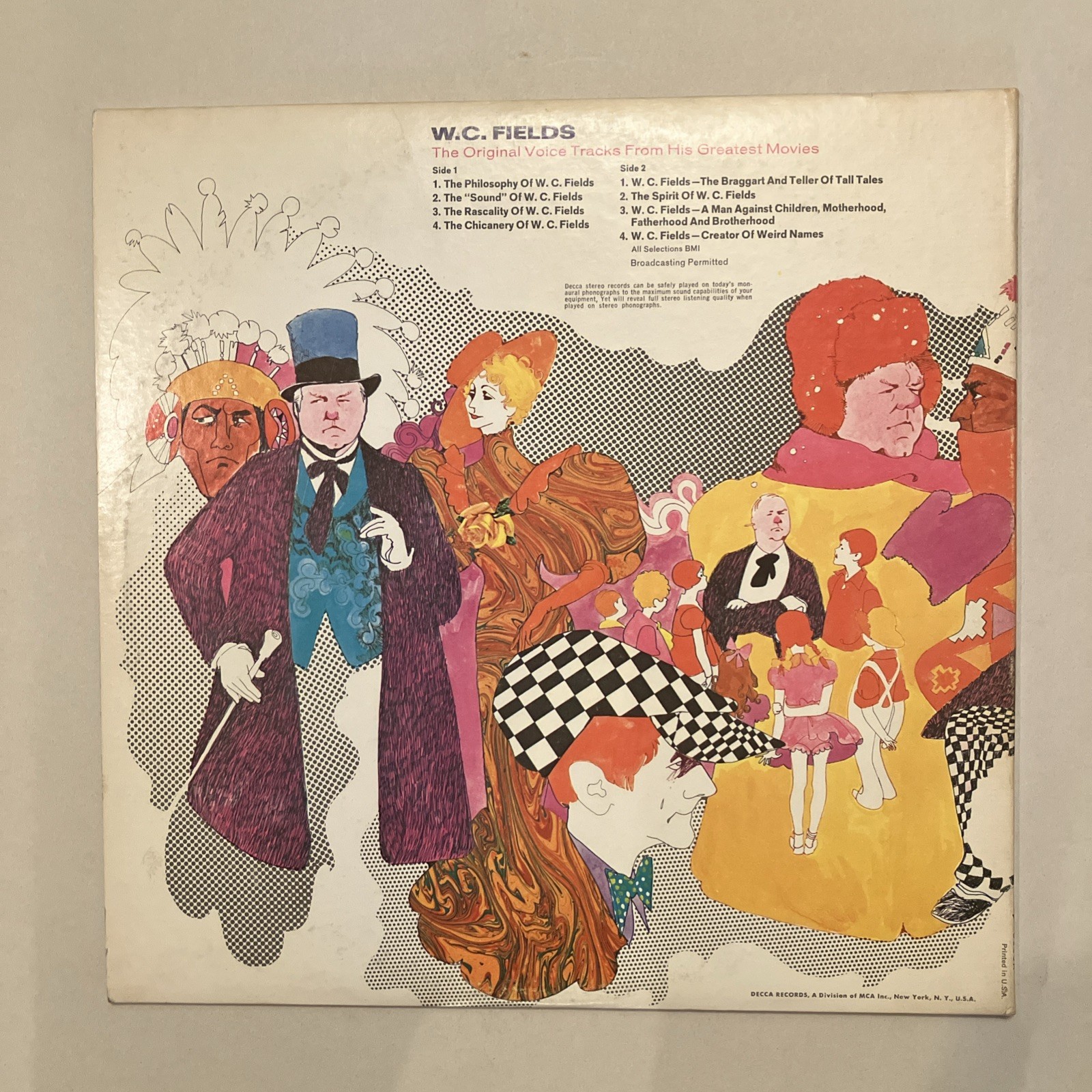 W.C. FIELDS THE ORIGINAL VOICE TRACKS FROM HIS GREATEST MOVIES VINYL LP