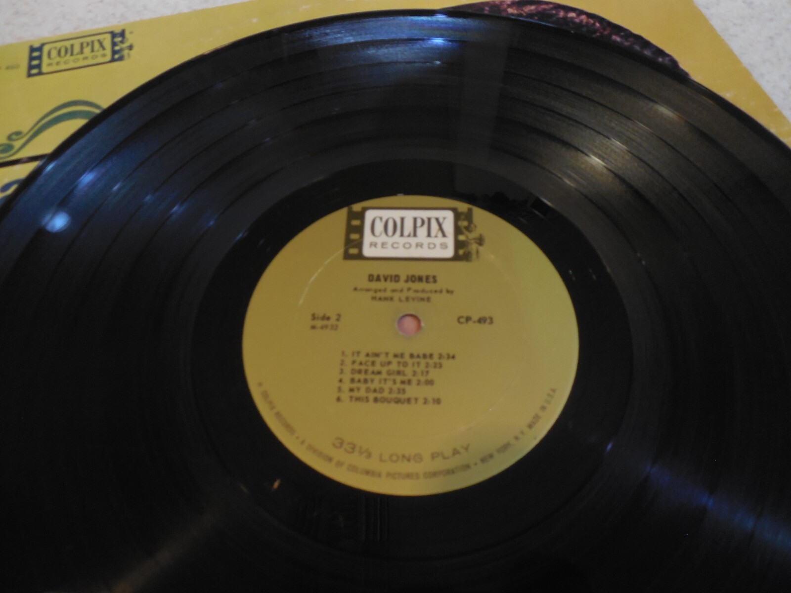 David Davy Jones LP – Self Titled – Colpix Records CP 493 Monkees
