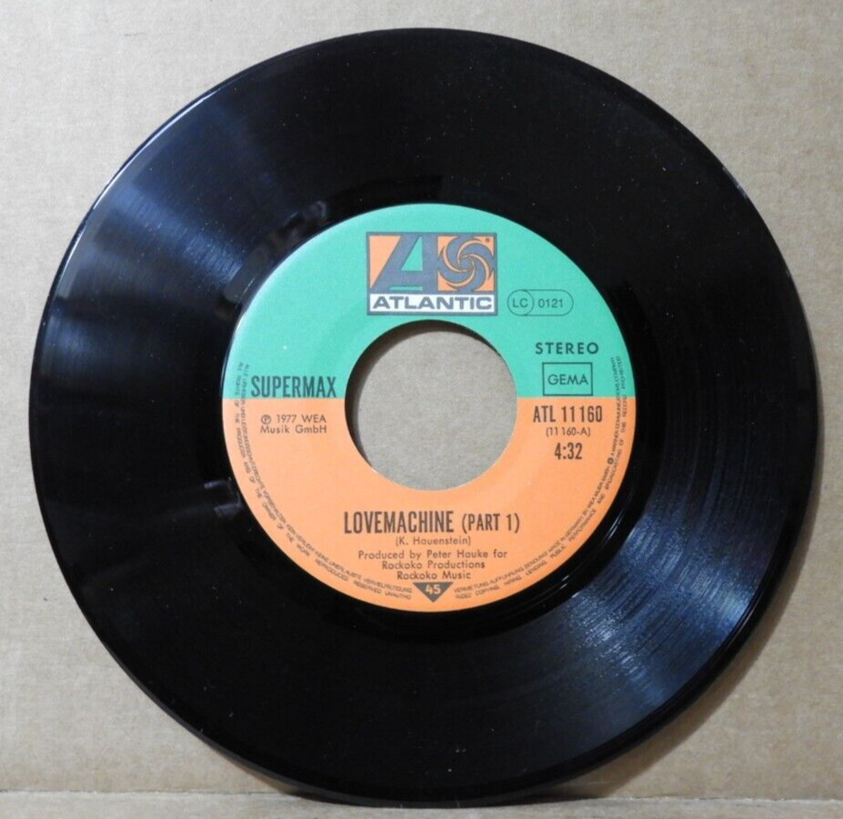 SUPERMAX “Love Machine Part I & II” 1977 (ATLANTIC/ATL/7″ 45rpm/GERMANY) EX!!