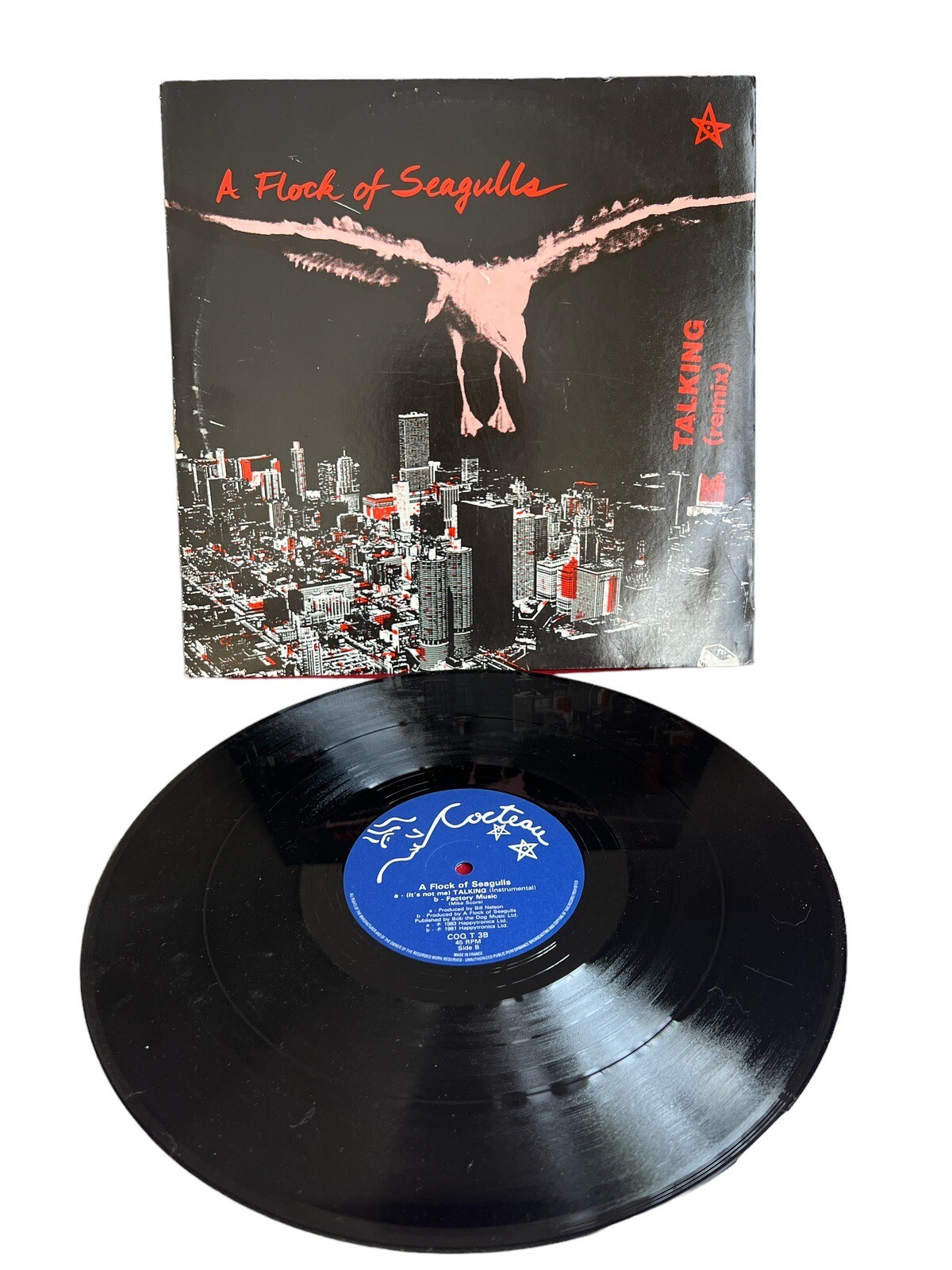 A FLOCK OF SEAGULLS, Talking (remix) Vinyl Single! 1983 Original Cocteau Records