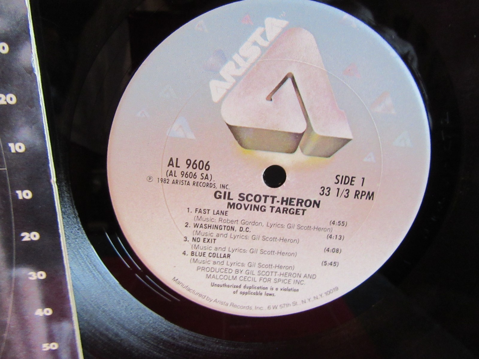 Gil Scott heron lp moving target vinyl record 1982 PROMO arista 9606