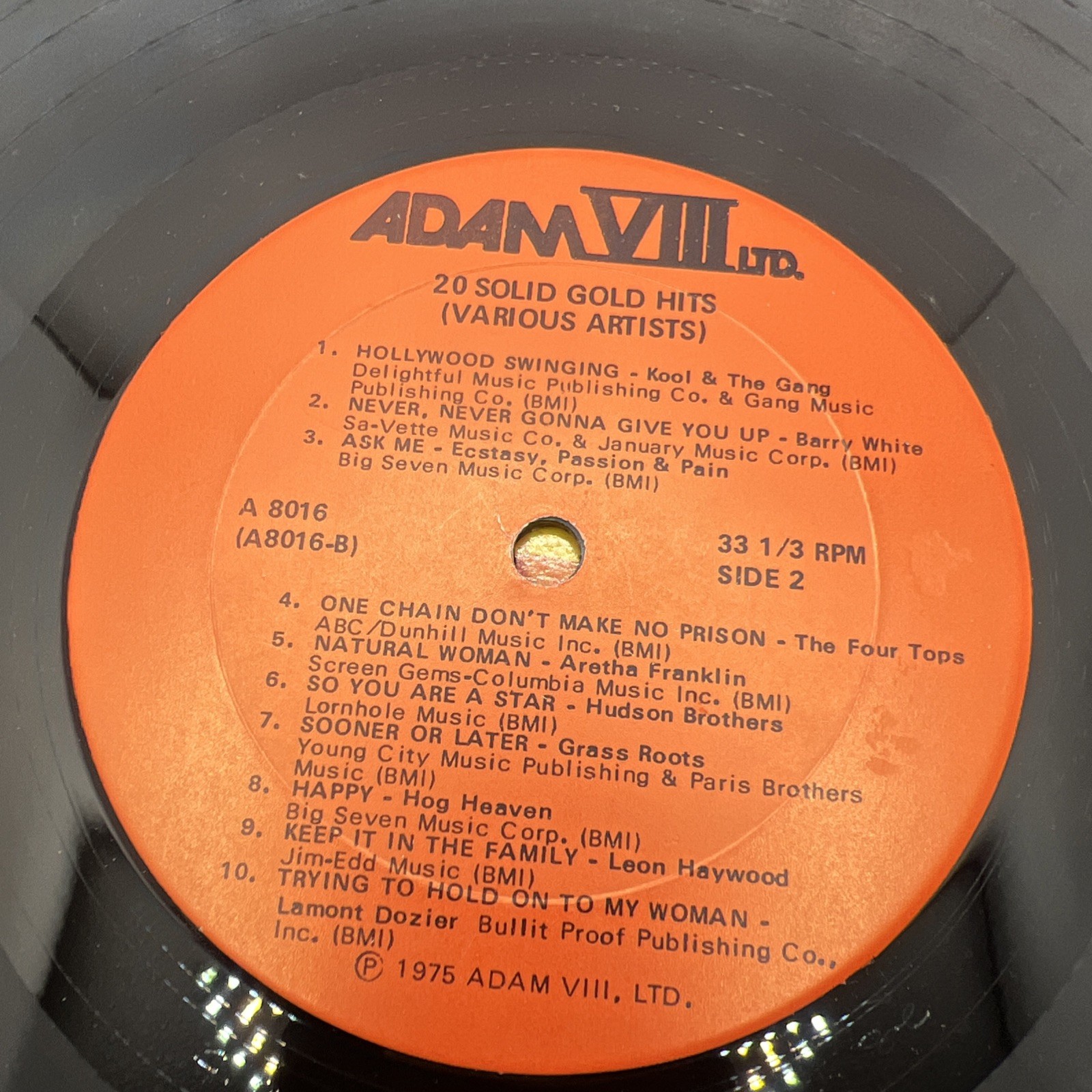 20 SOLID GOLD HITS VARIOUS ARTISTS RECORD ALBUM