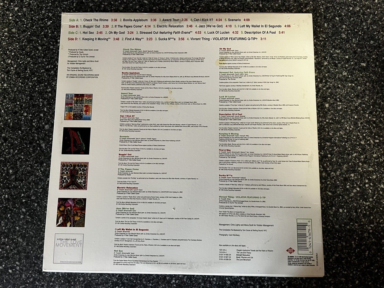 A TRIBE CALLED QUEST THE ANTHOLOGY 2LP ’99 JIVE 01241-41679-1