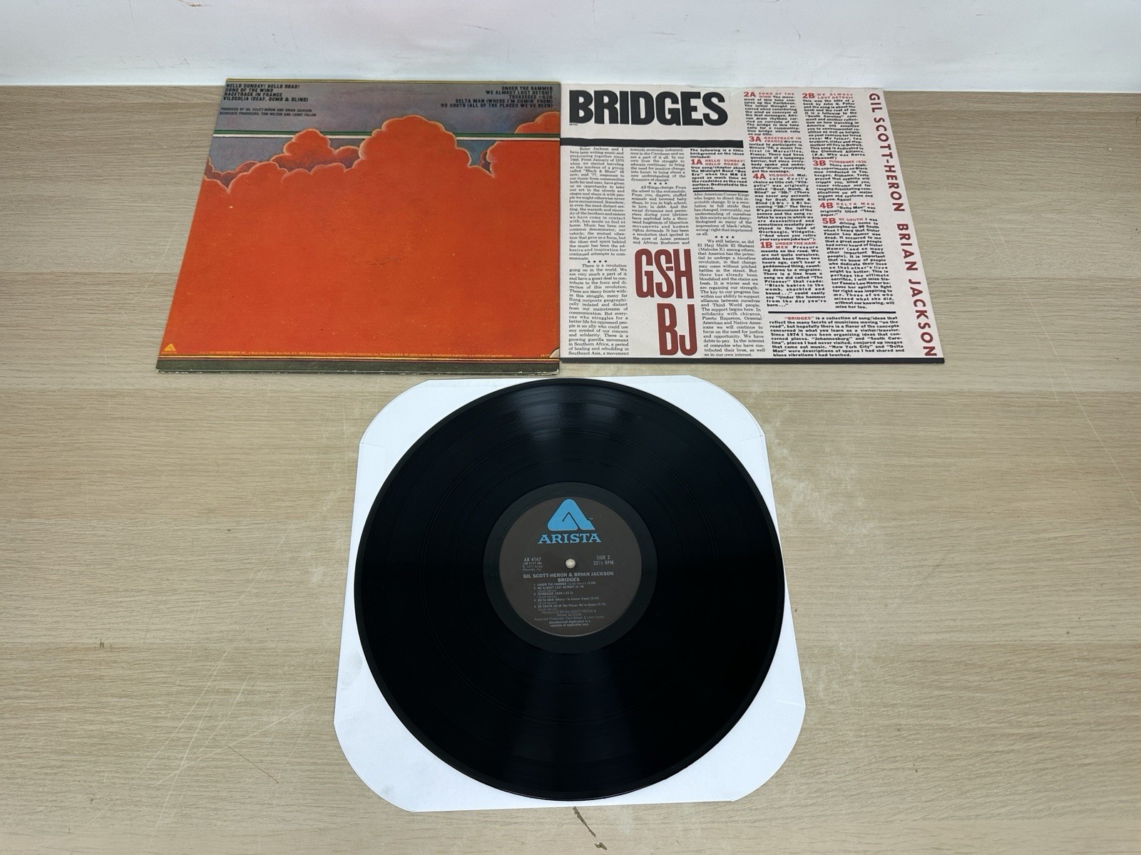 Gil Scott-Heron & Brian Jackson – Bridges – 1977 USA Vinyl LP w/ Inner – AB 4147
