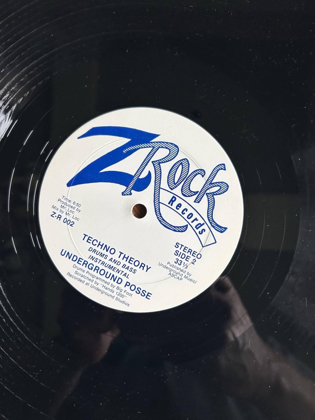 UNDERGROUND POSSE TECHNO THEORY 12″ RAP OLDSCHOOL PRIVATE PRESS Z ROCK