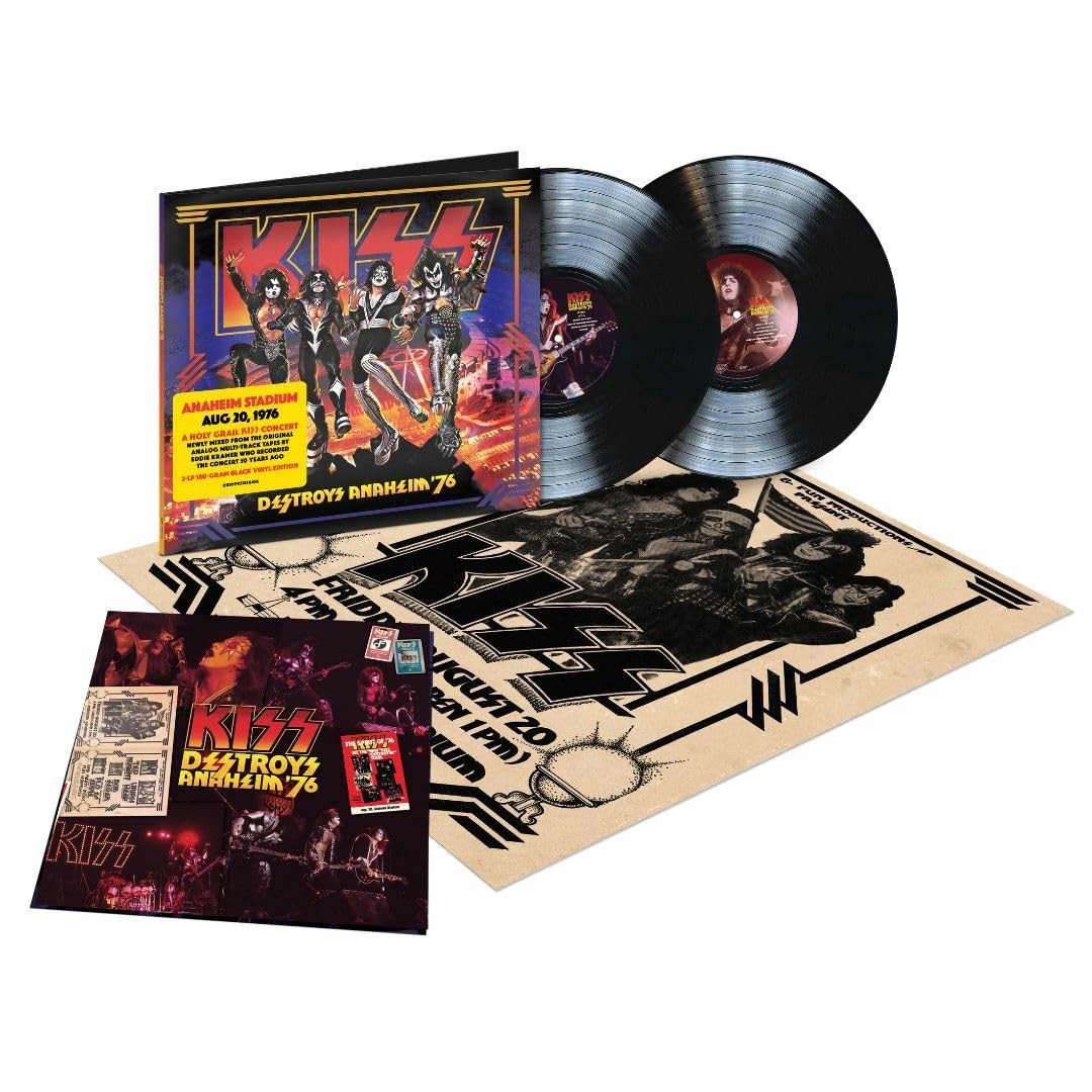 KISS Destroys Anaheim ’76 live BLACK VINYL w/ poster new mix preorder 8/25/26