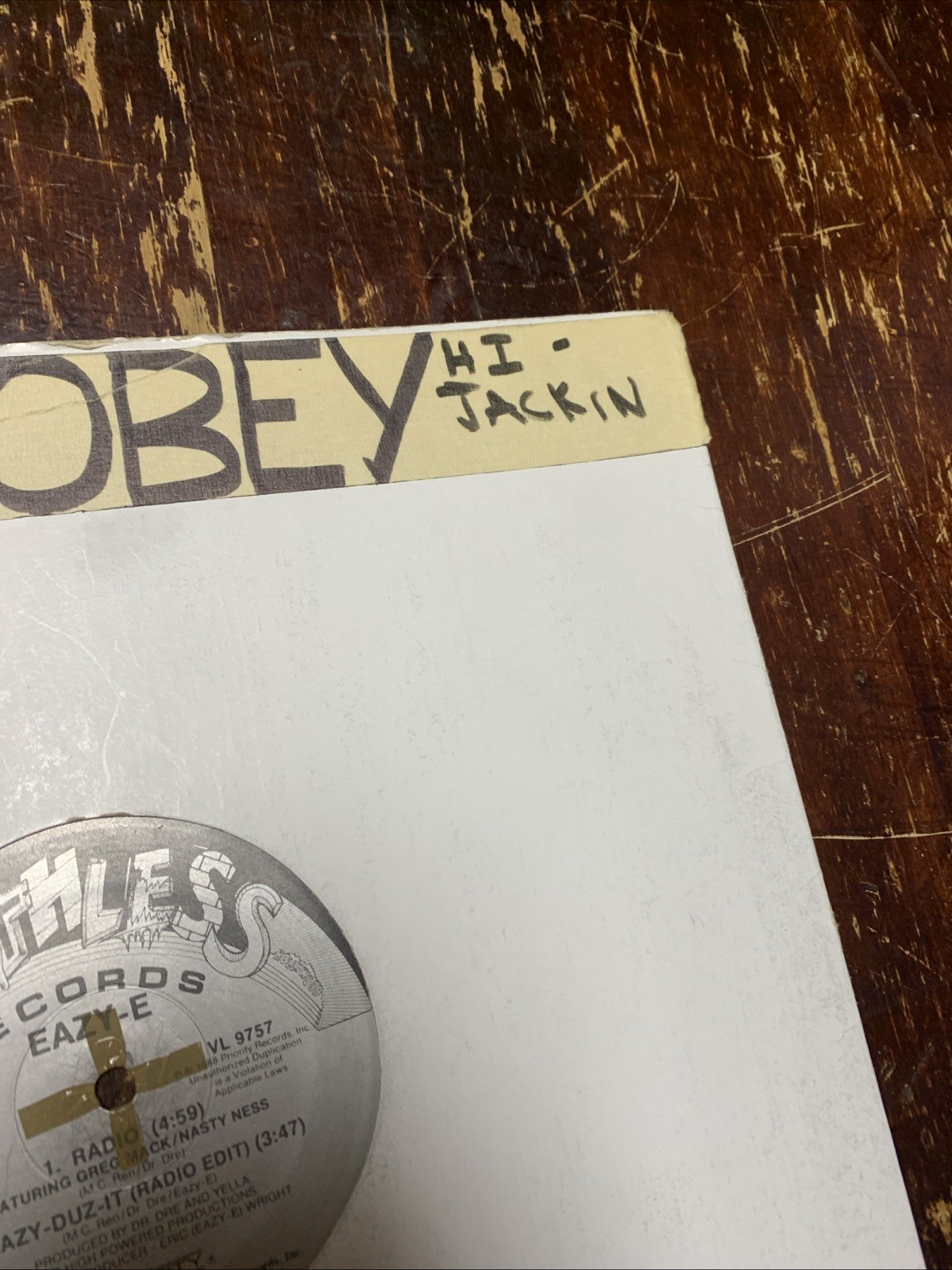 Eazy-E (Eazy-Duz-It) Original 12” Single Vinyl Record