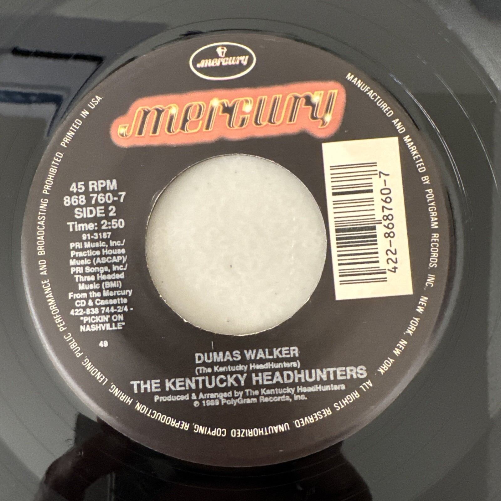 Kentucky Headhunters It’s Chitlin’ Time/Dumas Walker 45rpm 7″ Tested EX