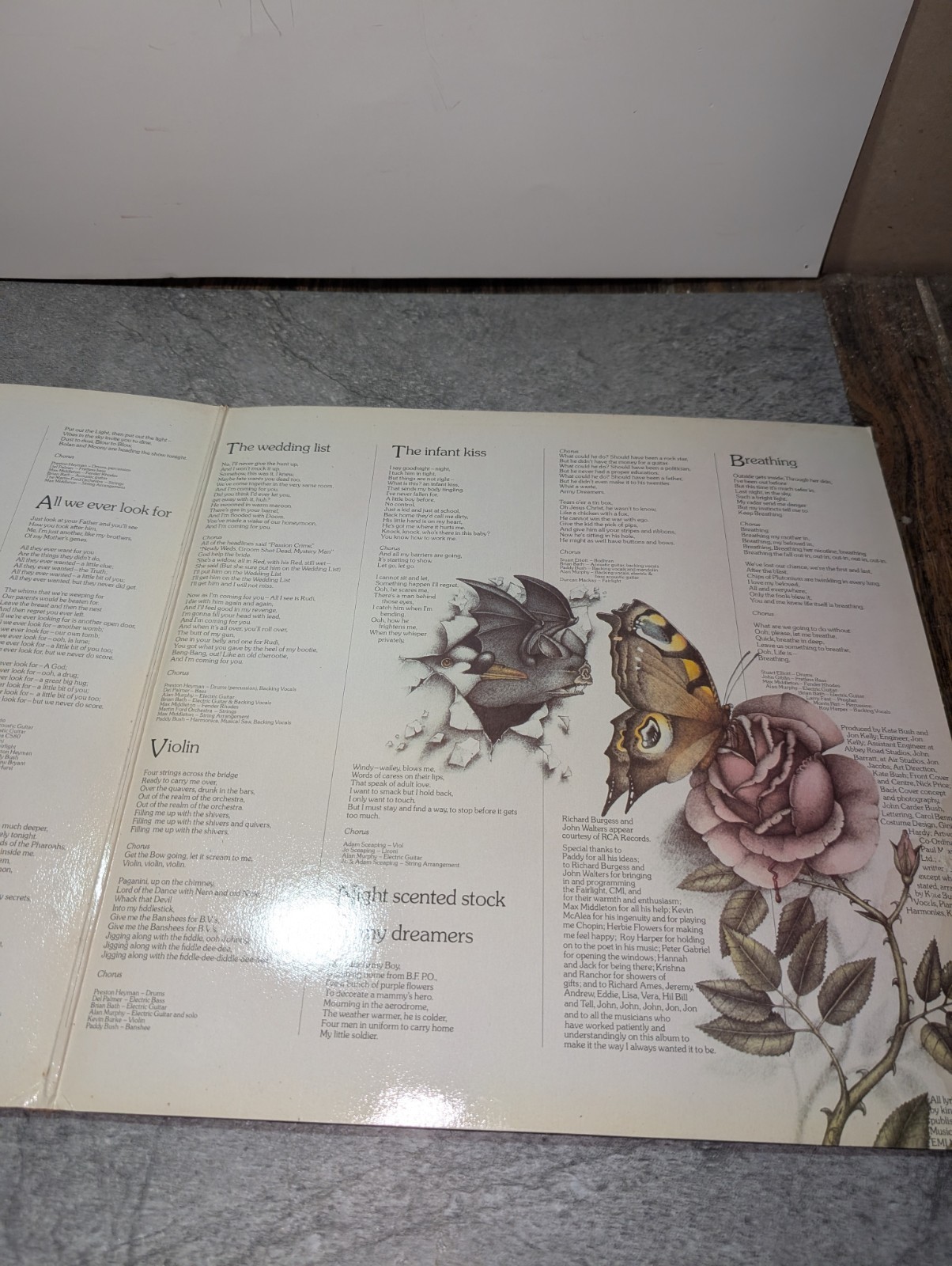 LP KATE BUSH “NEVER FOR EVER” 1980 HARVEST STAO-6476 ORIGINAL CANADA PRESS