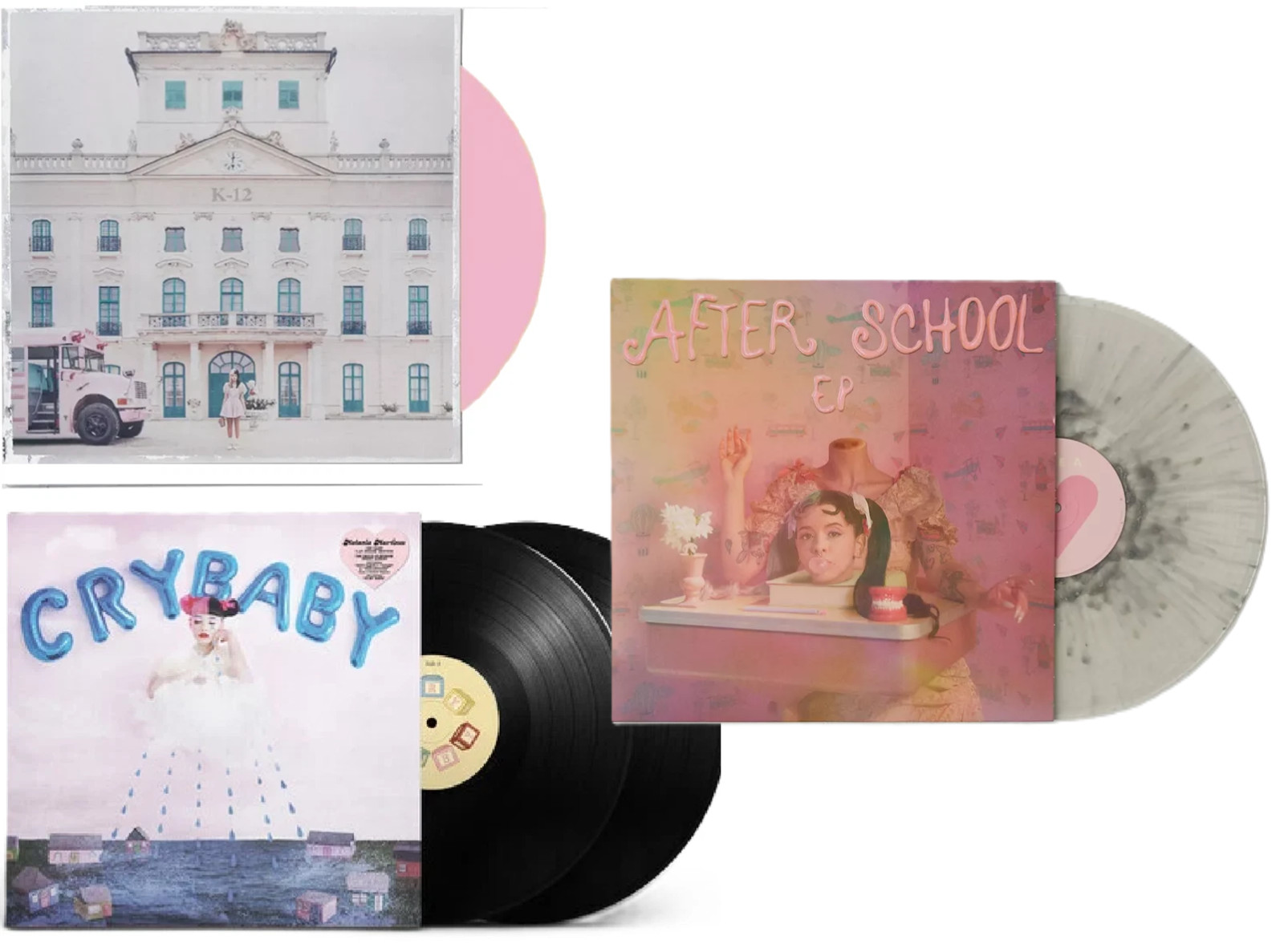 3 ALBUM LOT Melanie Martinez CRY BABY + K-12 (PINK) + AFTER SCHOOL Vinyl NEW!!