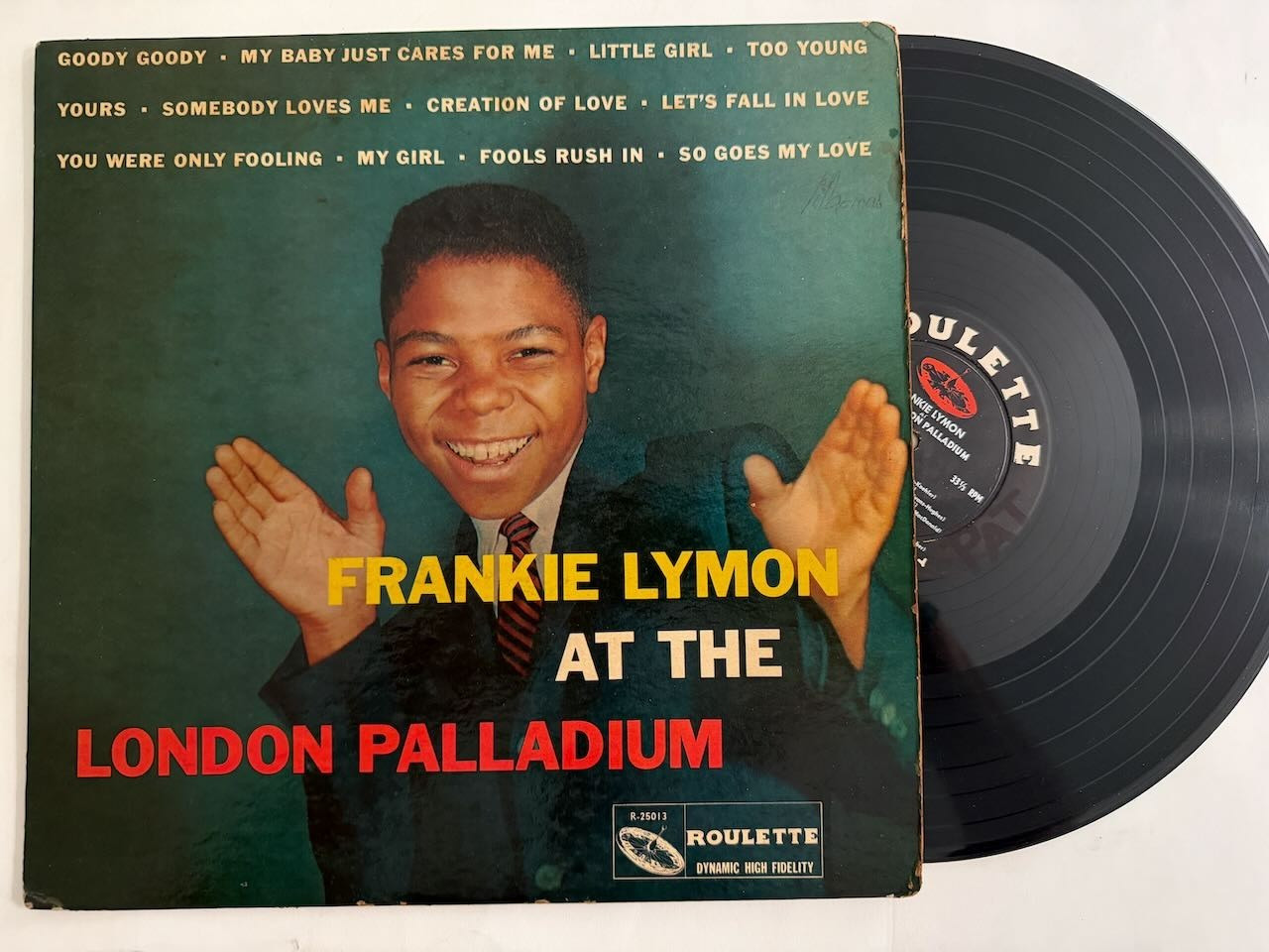 Frankie Lymon at the London Palladium LP ~ Roulette 25013 ~ DG 1st Press Doo Wop