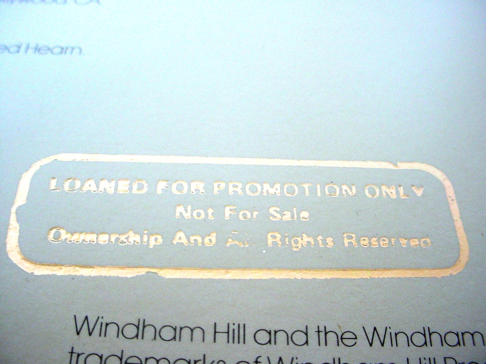A WINTER’S SOLSTICE PROMO 1985 WINDHAM HILL WH-1045 Mark Isham William Ackerman