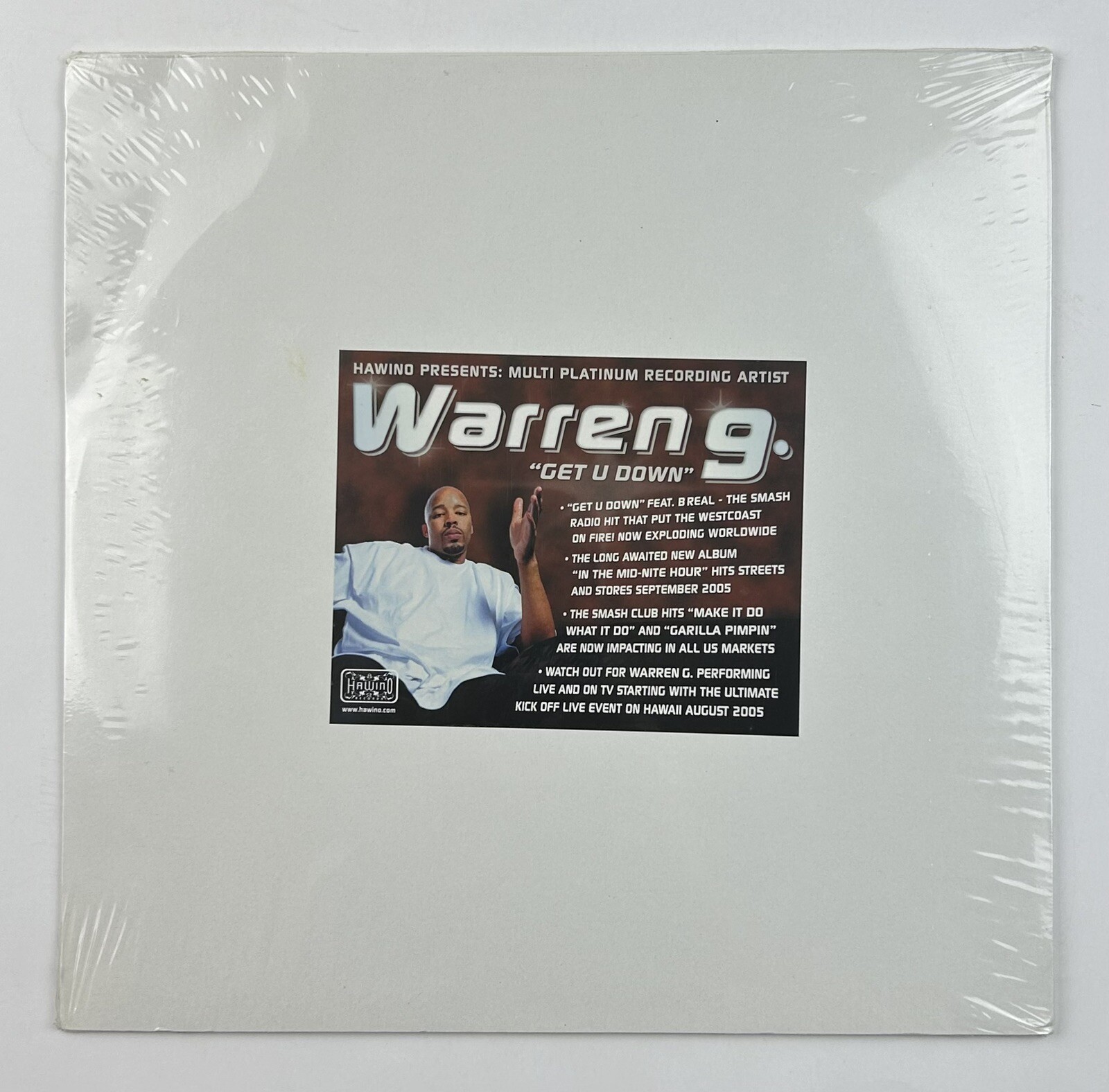 Warren G. Vinyl Get U Down Feat B Real Of Cypress Hill 12” Record Sealed