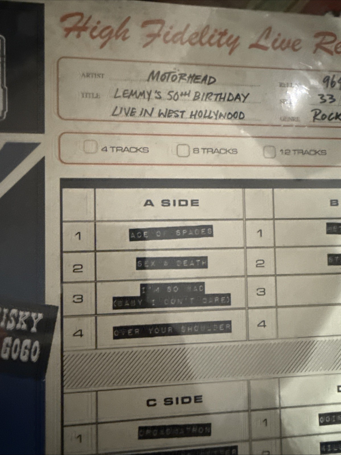 MOTORHEAD RECORD THE LOST TAPES, SEALED RSD LP Vol. 7 Lemmy’s Birthday LIVE 1995