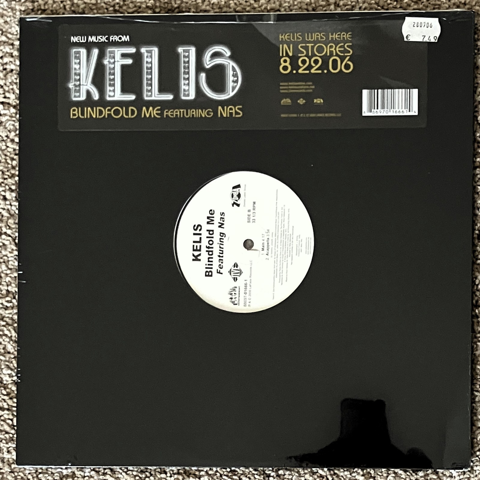 KELIS BLINDFOLD ME FEATURING NAS VINYL 88697016661 LA FACE RECORDS 2006 NEW