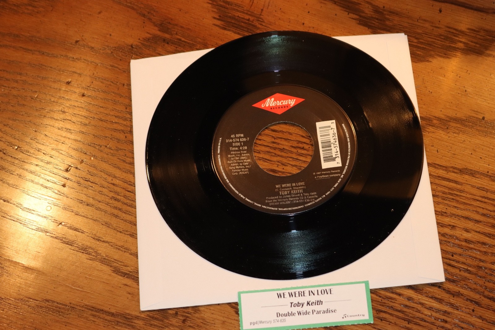 NEW VINYL 45 TOBY KEITH WE WERE IN LOVE B/W DOUBLE WIDE PARADISE UNPLAYED