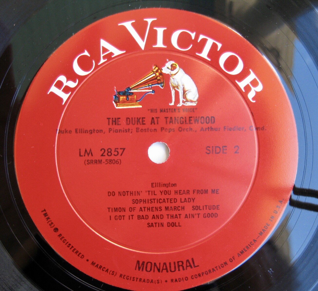 Duke Ellington: The Duke At Tanglewood LP RCA Red Seal #LM-2857 MONO ’66 Release