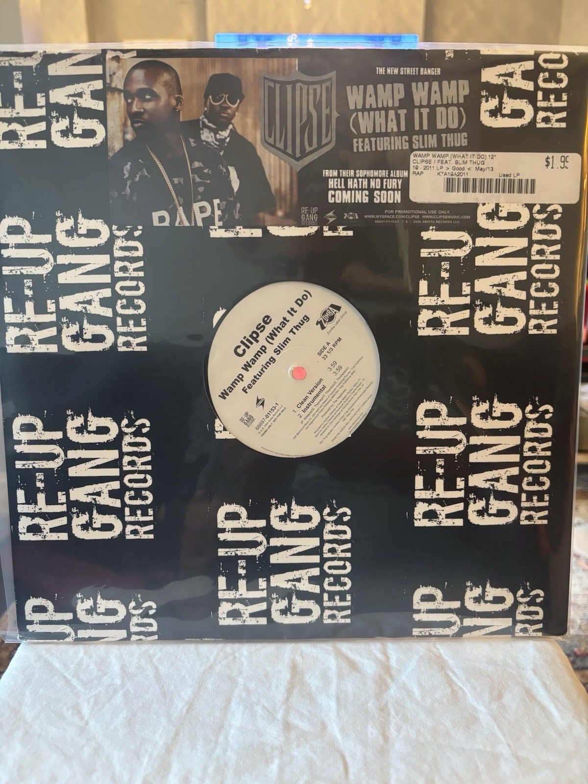 promotional 12” single of:Clipse – “Wamp Wamp (What It Do)” ft. Slim Thug