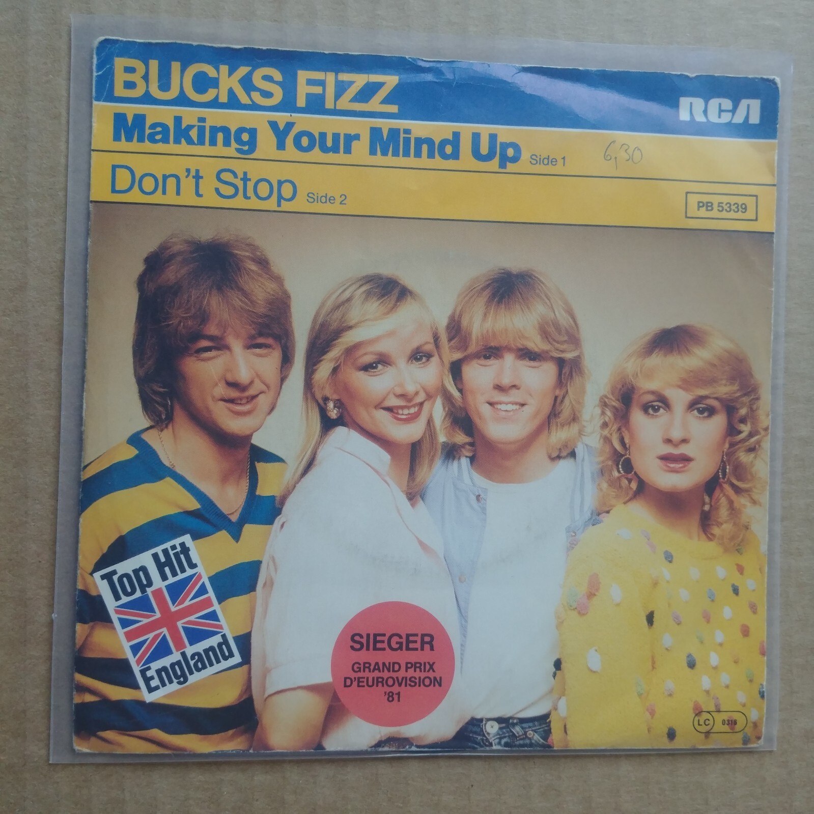 BUCKS FIZZ Making Your Mind Up RARE EUROPOP DISCO 45 7″ Vinyl Record 1981