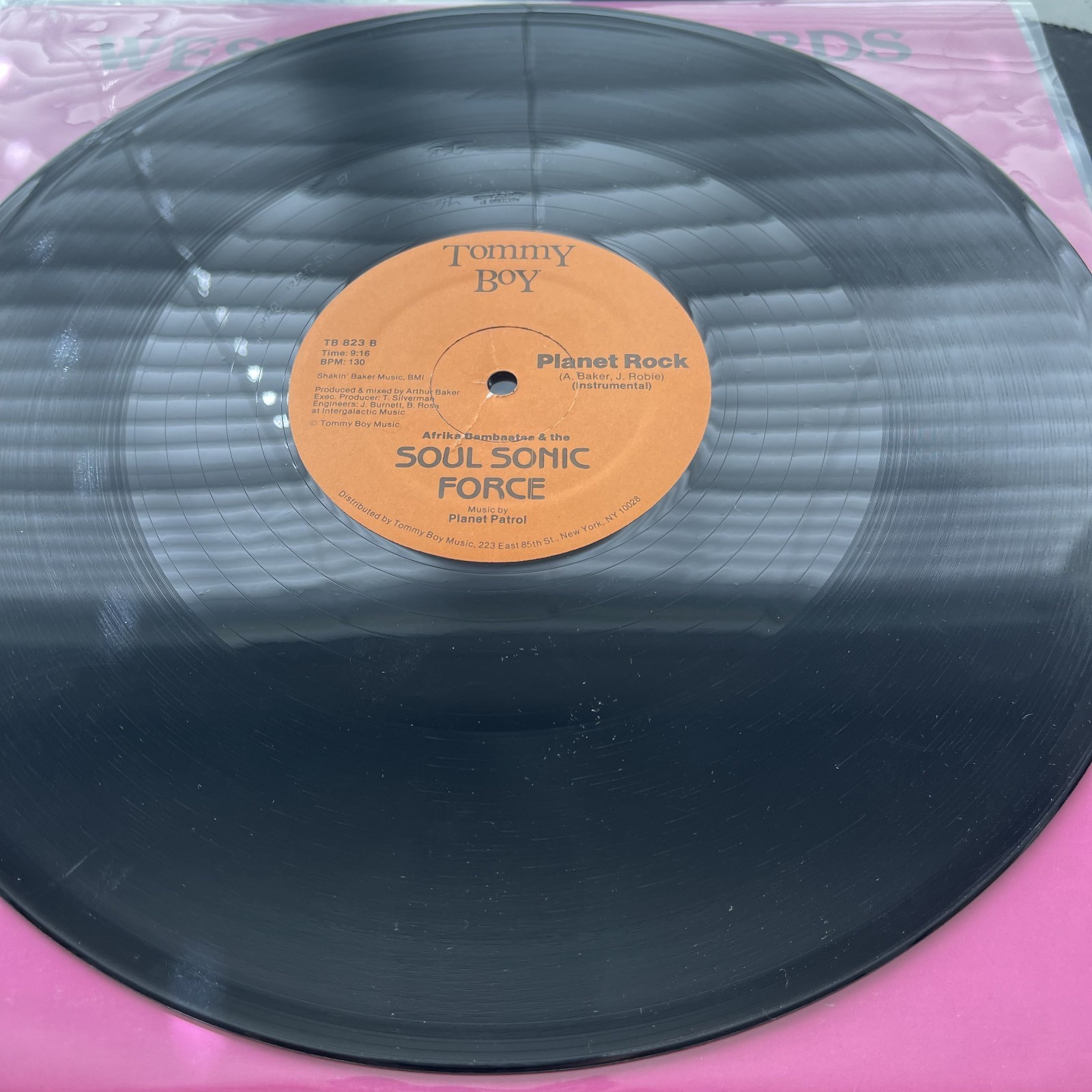 Afrika Bambaataa – Planet Rock OG 1982 ORANGE LABEL Press 12″ VG+