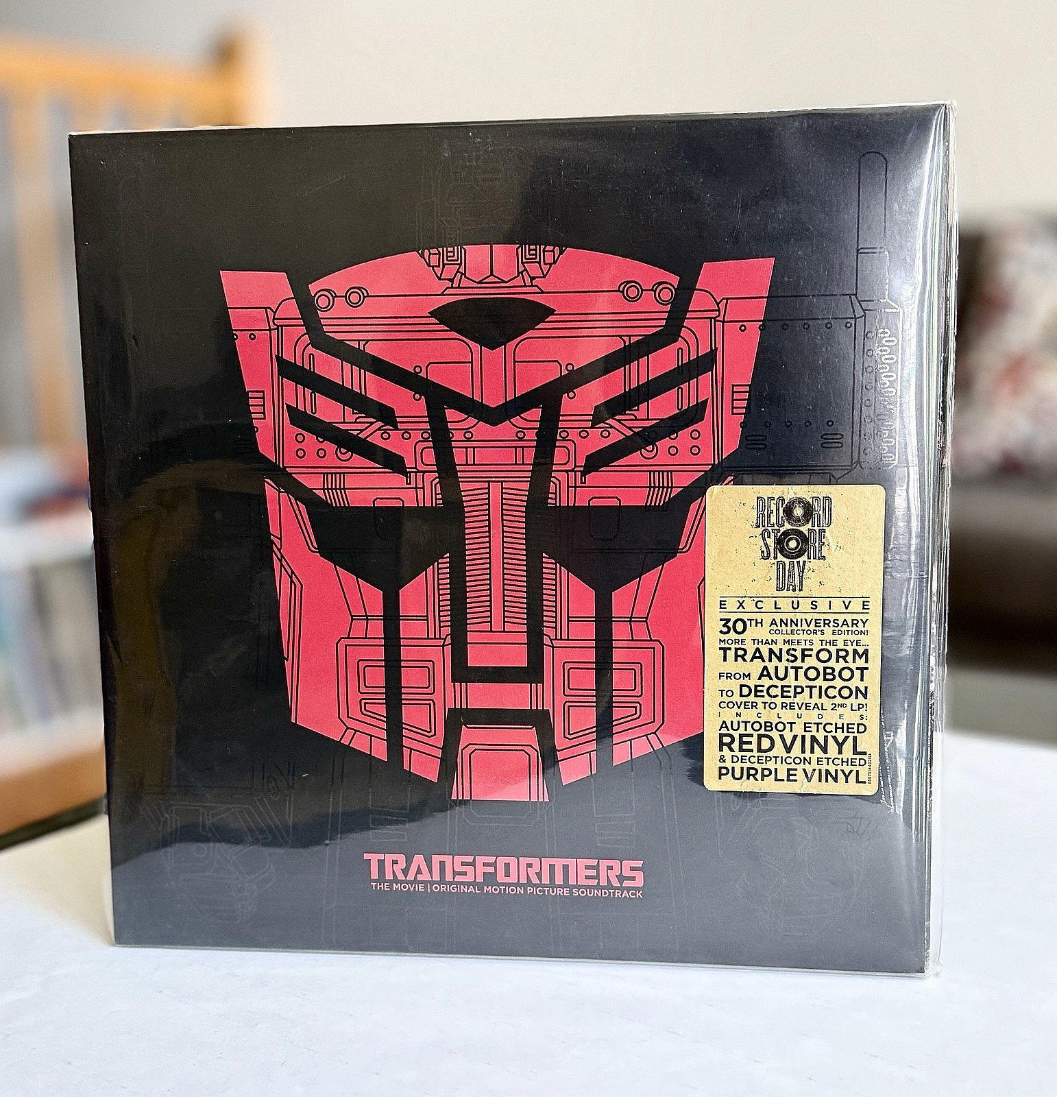 Transformers Original Soundtrack RSD Etched Colored Vinyl Record Store Day RARE