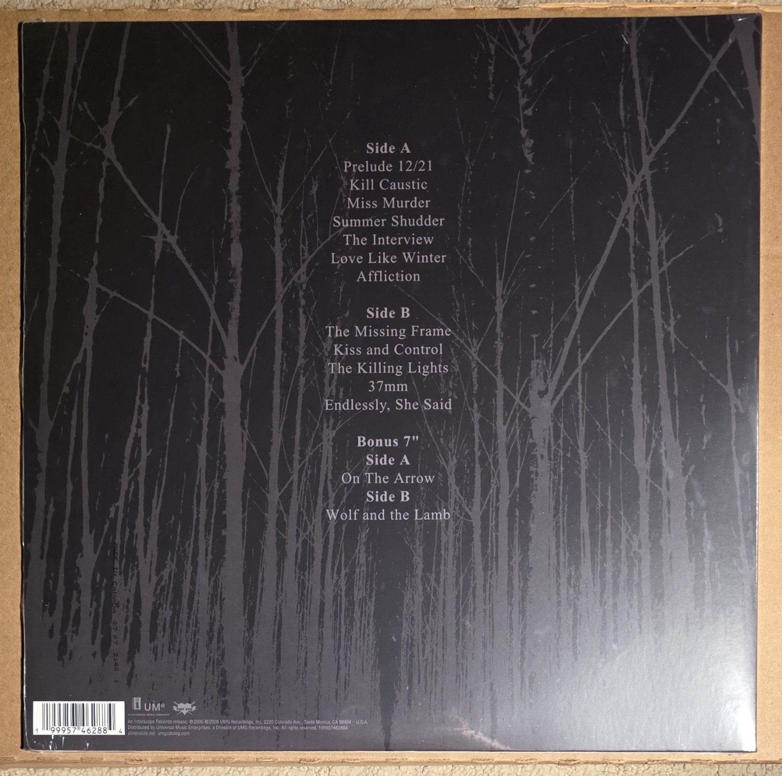 AFI – Decemberunderground – New 1 LP B&W Vinyl With 7″ Single White Vinyl