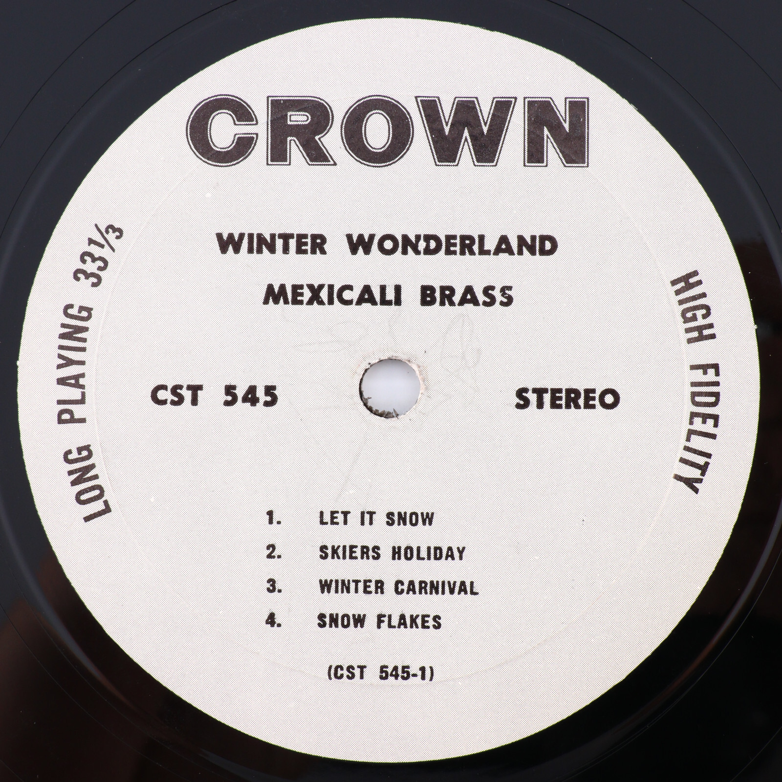 The Mexicali Brass – Winter Wonderland – Latin Jazz Crown Records LP CST 545