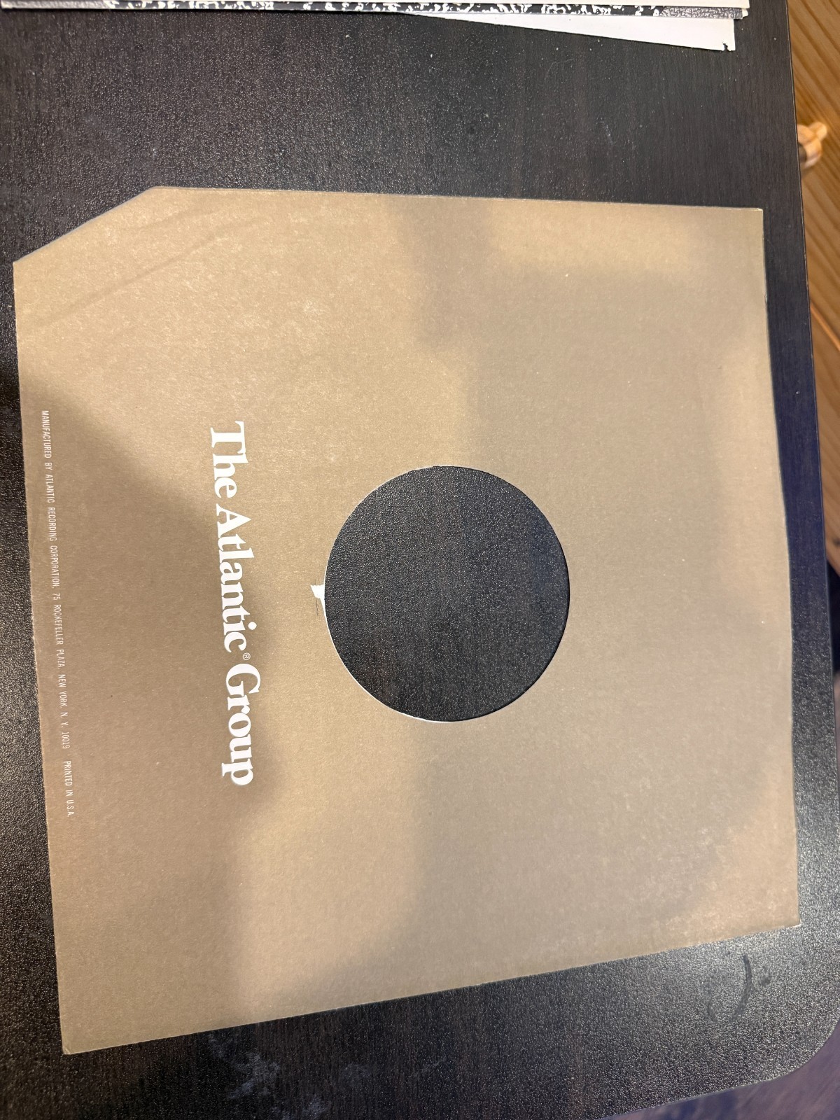 12″ Atlantic Records Company Inner Sleeve for LPs VG+ SLEEVE ONLY