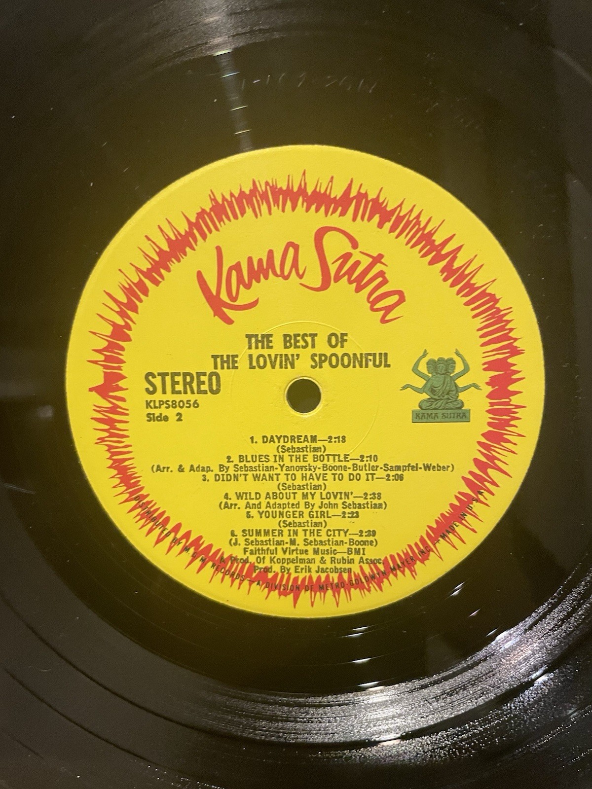 The Best of the Lovin’ Spoonful Vinyl LP Kama Sutra KLPS-8056 1967 4 Band Photos