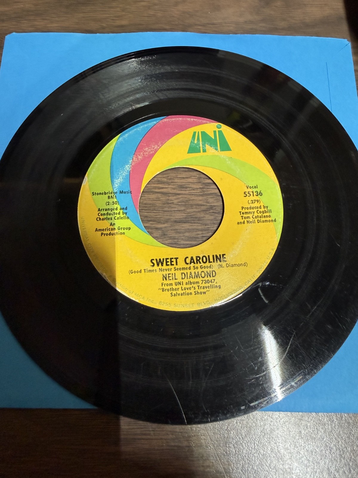 Neil Diamond Sweet Caroline 53136 45rpm