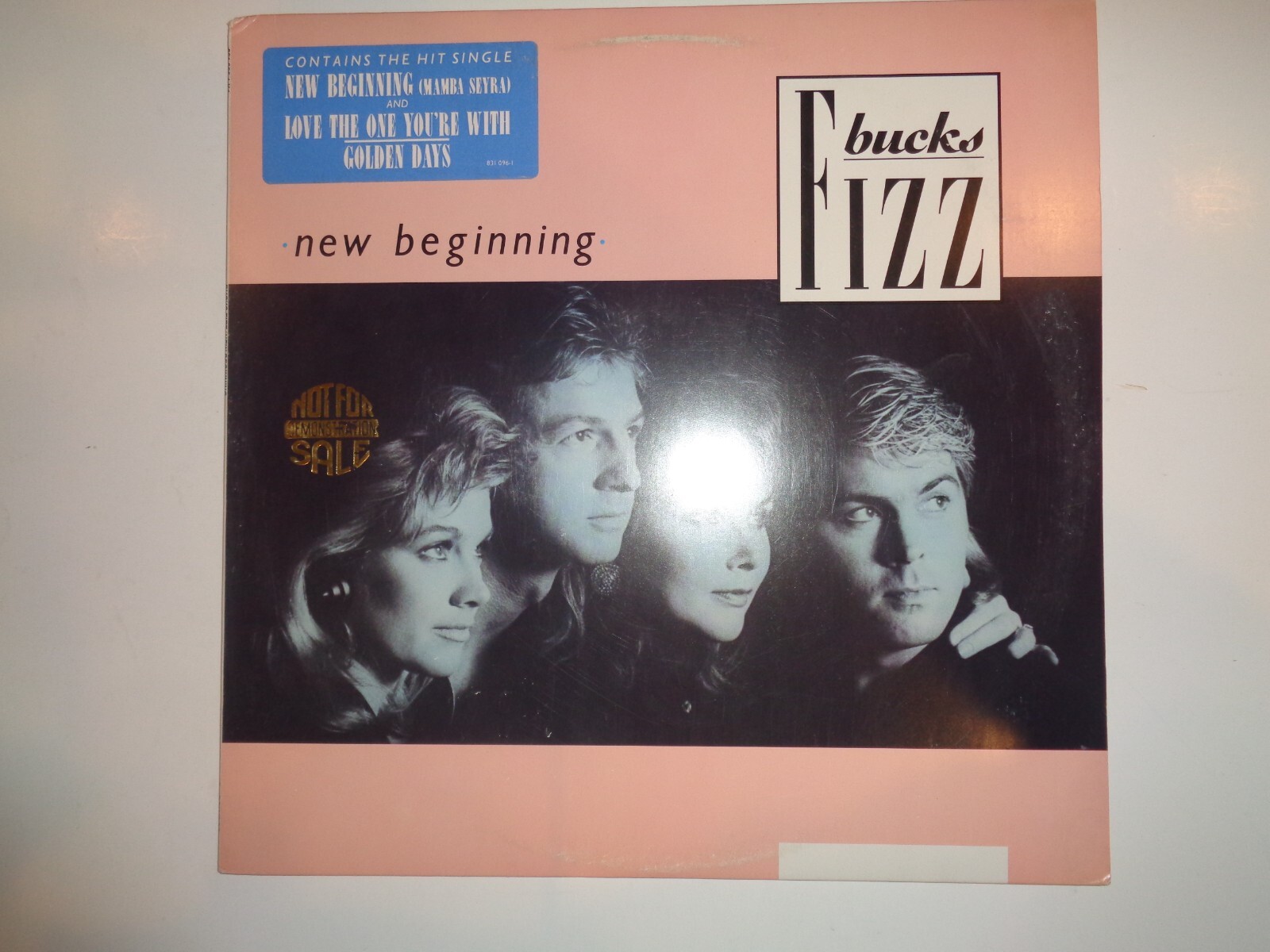 BUCKS FIZZ NEW BEGINNING~NM/NM- 1986 POLYDOR PROMO LP~HYPE STICKER~EUROPOP~SYNTH