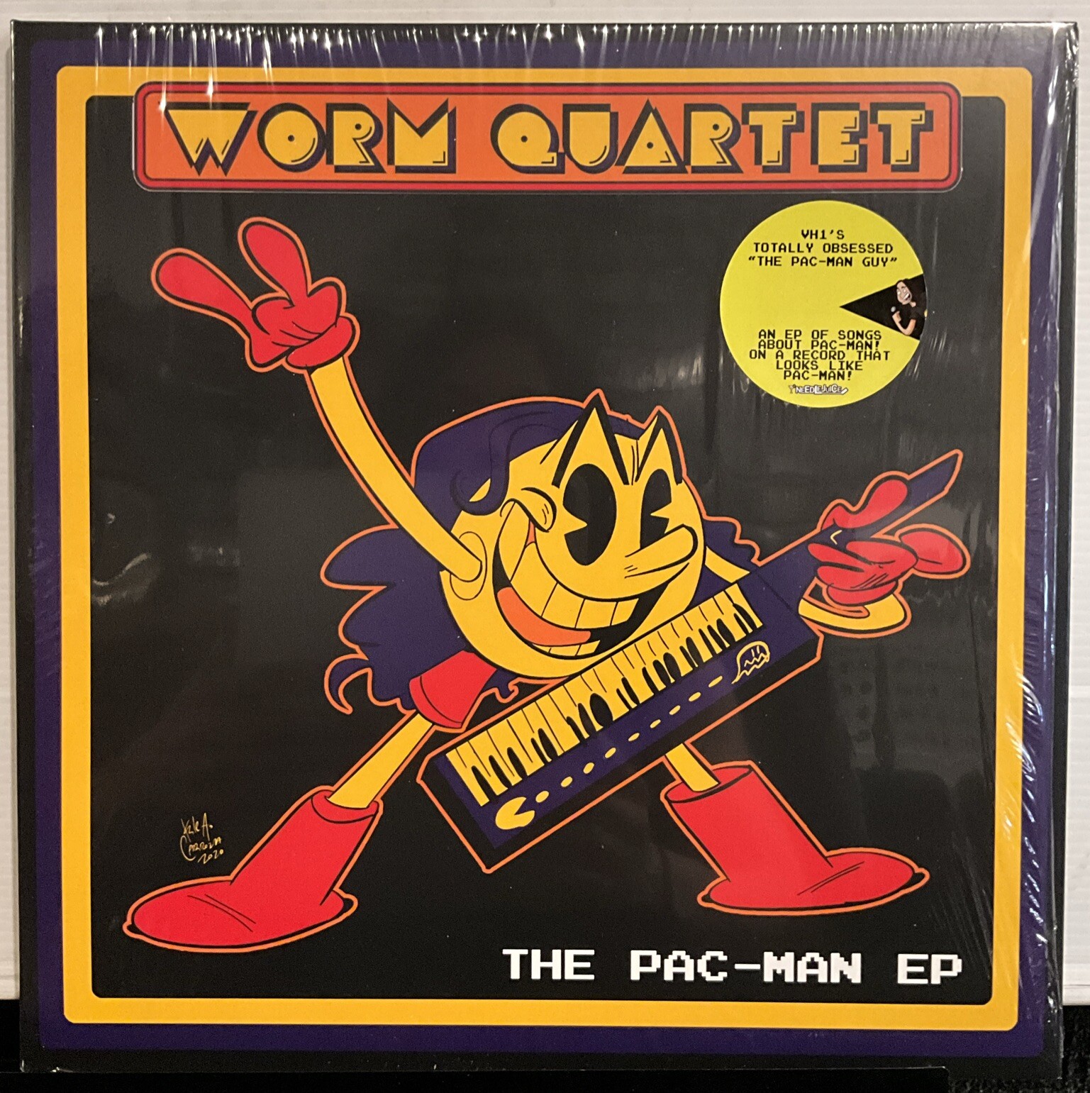 Worm Quartet – The Pac-Man EP 2021 Needlejuice Records NJR-041 [Black/Yellow] NM