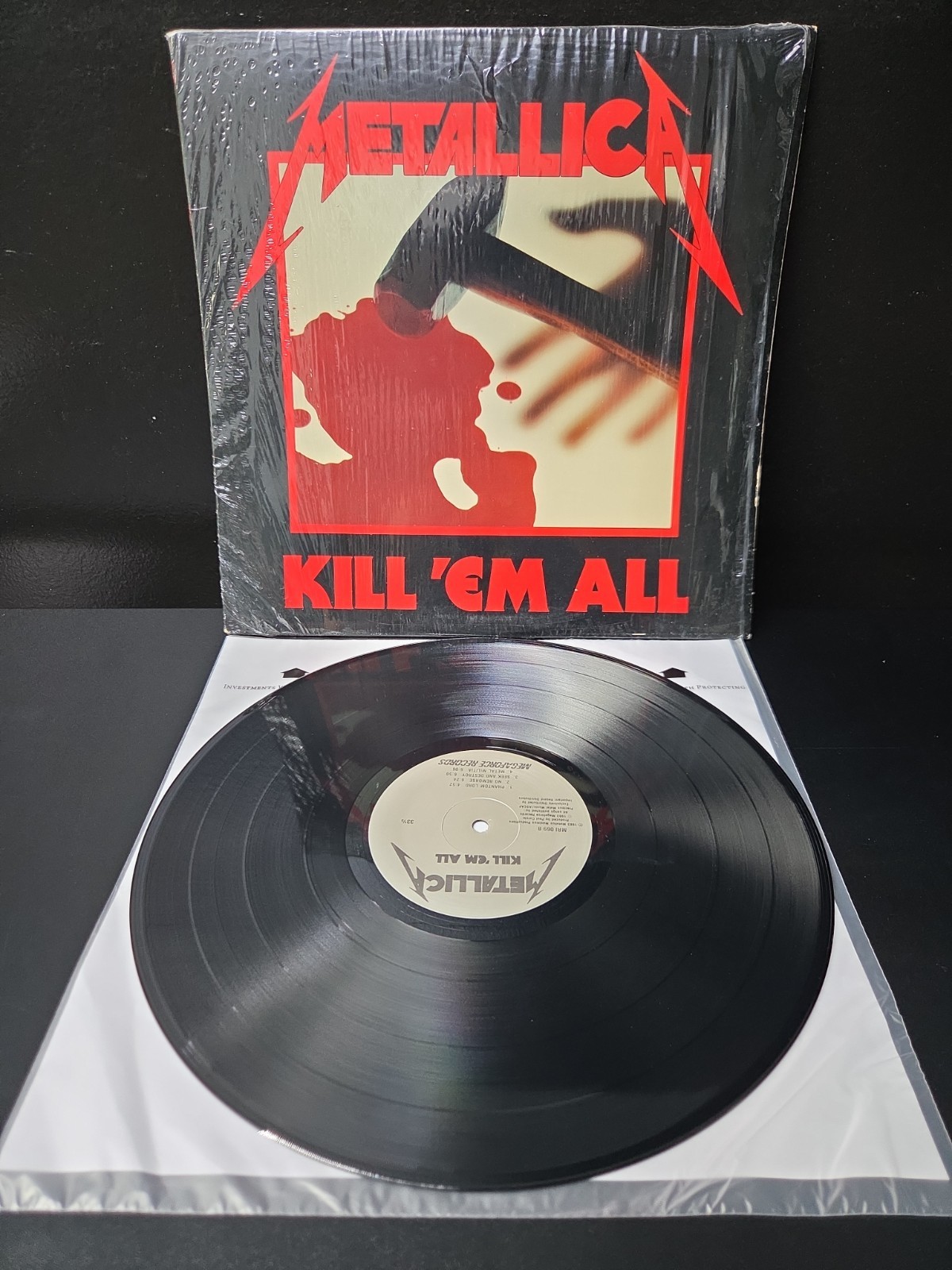 Metallica Kill Em All Lp Vinyl 1983 OG Early Press ‘Megaforce’ Press W/Shrink EX