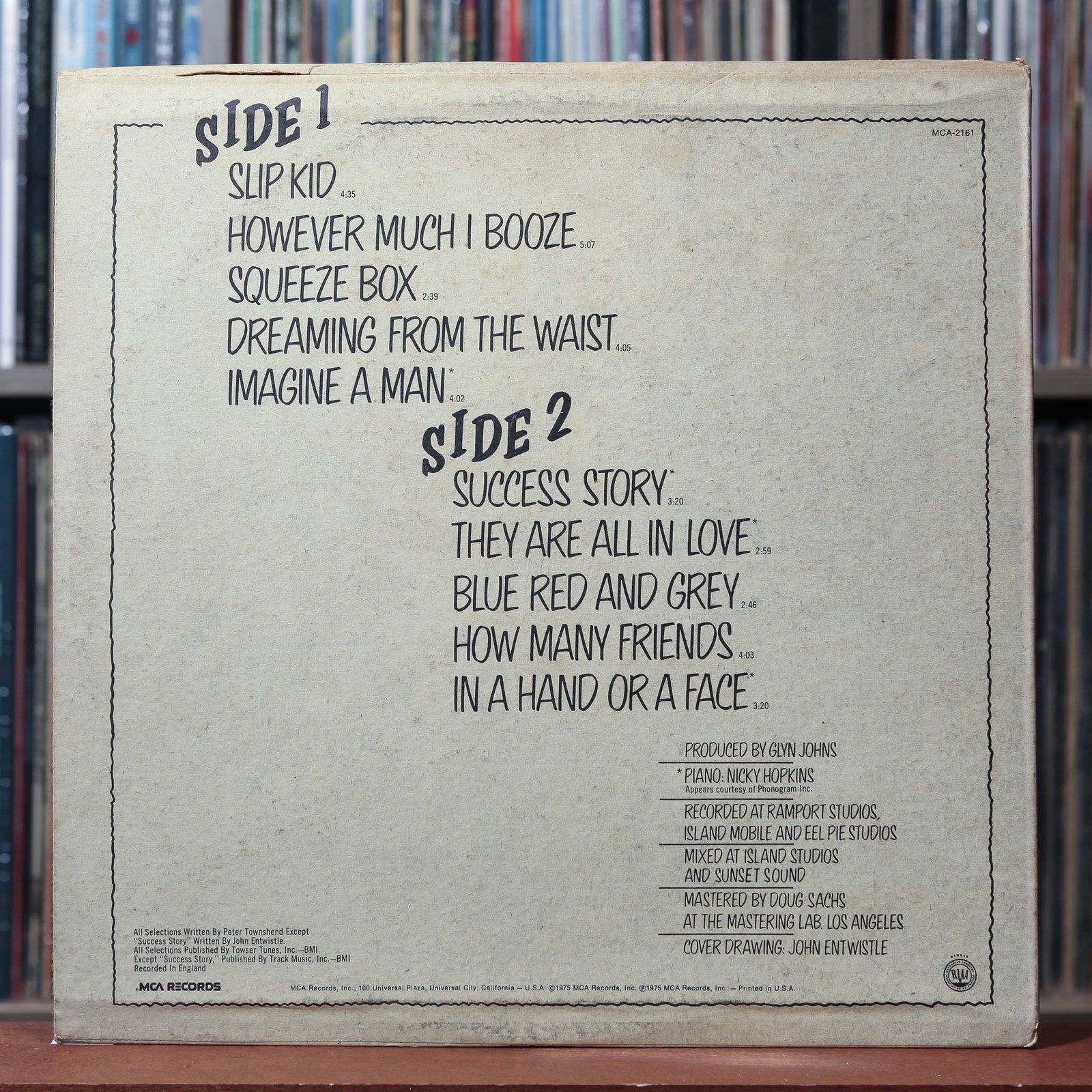 The Who – The Who By Numbers – 1975 MCA, VG/VG+