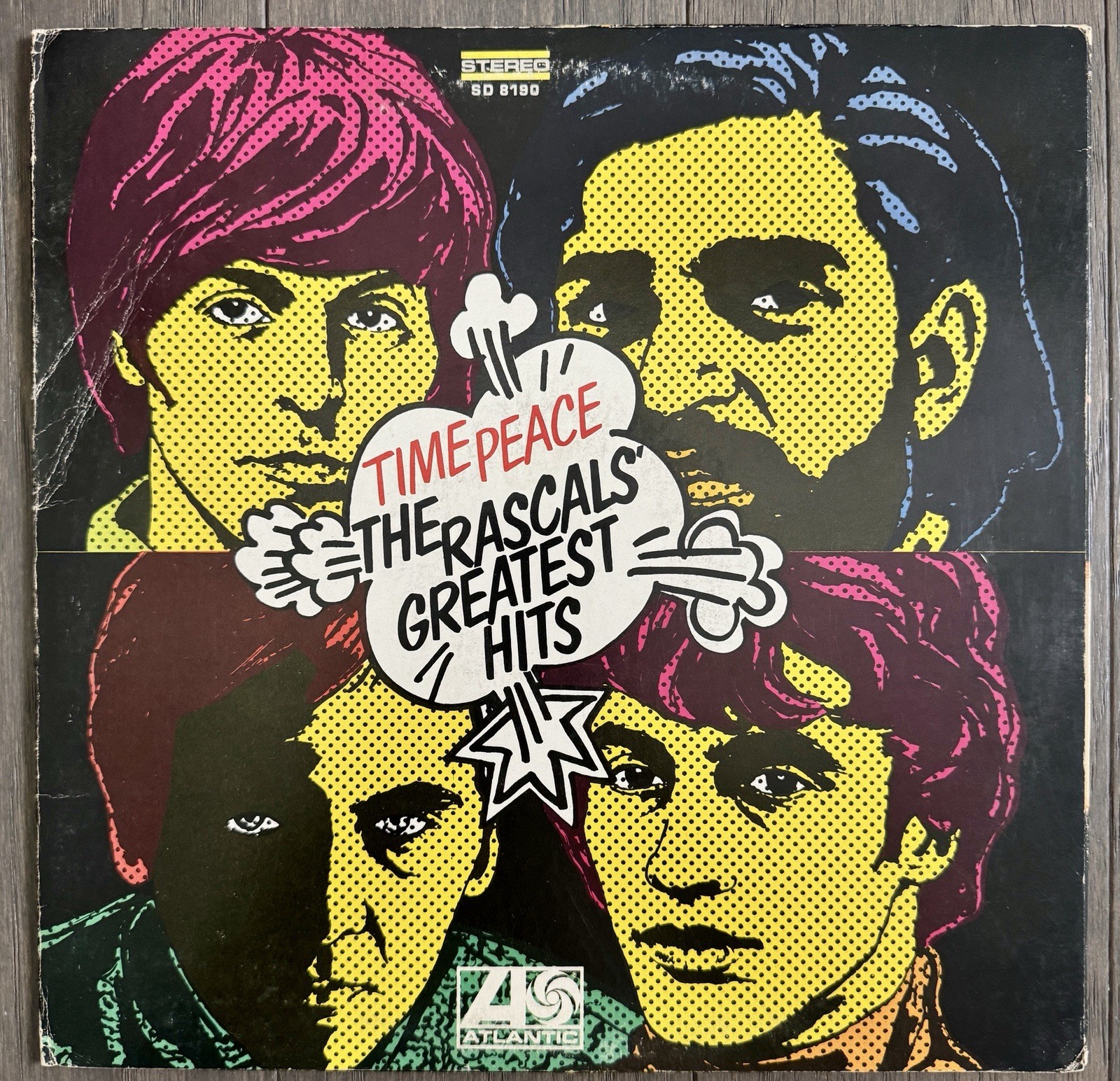 The Rascals Time Peace Greatest Hits LP 1968 Atlantic SD 8190 VG/VG