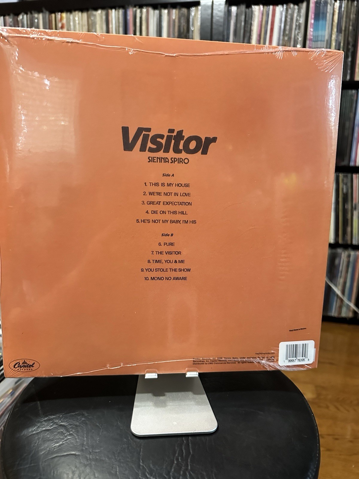 Sienna Spiro-SIGNED art card Translucent Orange VISITOR Vinyl LPSEALED Atl Cover