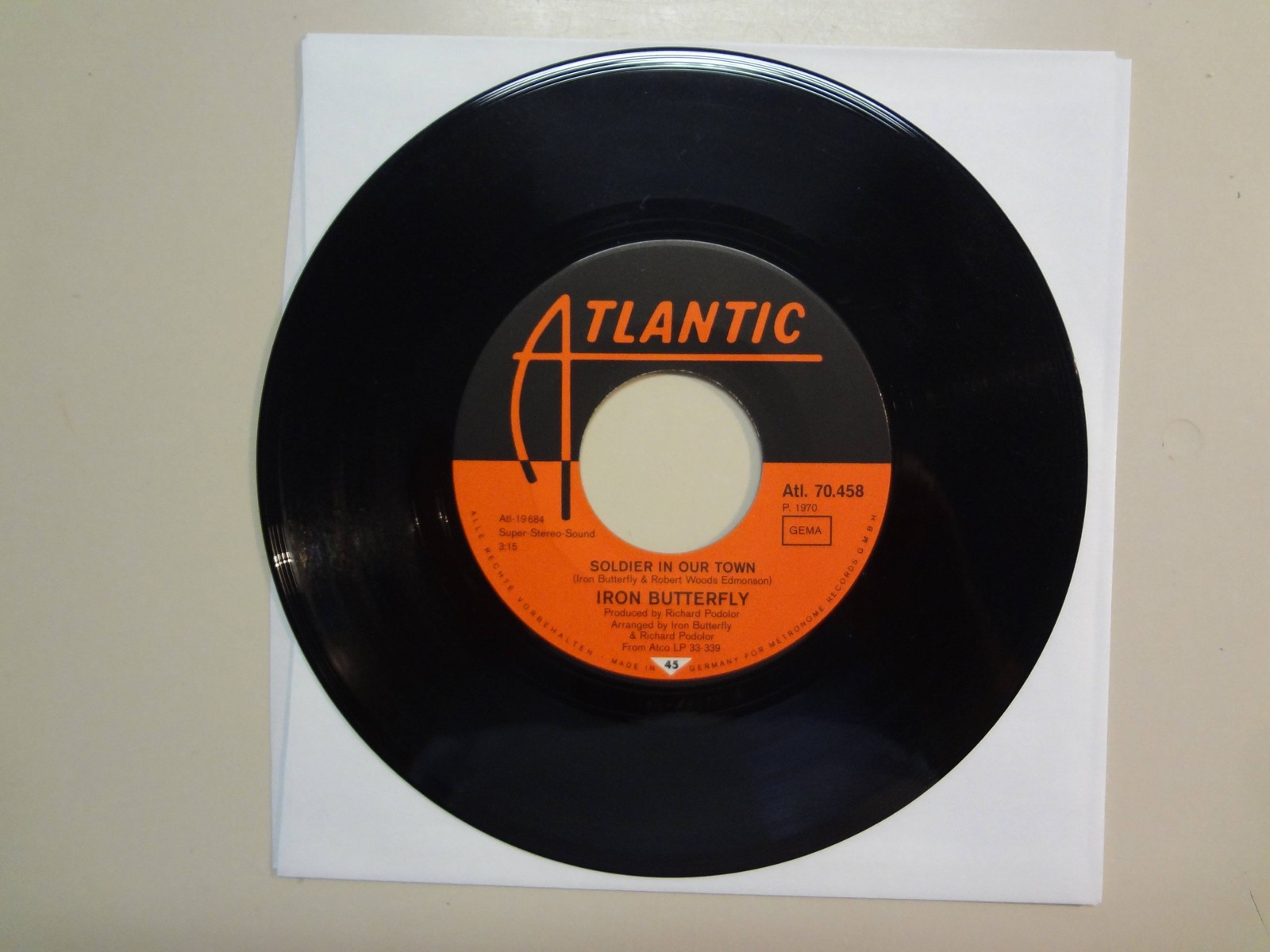 IRON BUTTERFLY:Easy Rider-Soldier On Our Town-Germany70 Atlantic Atl.70.458 PSL